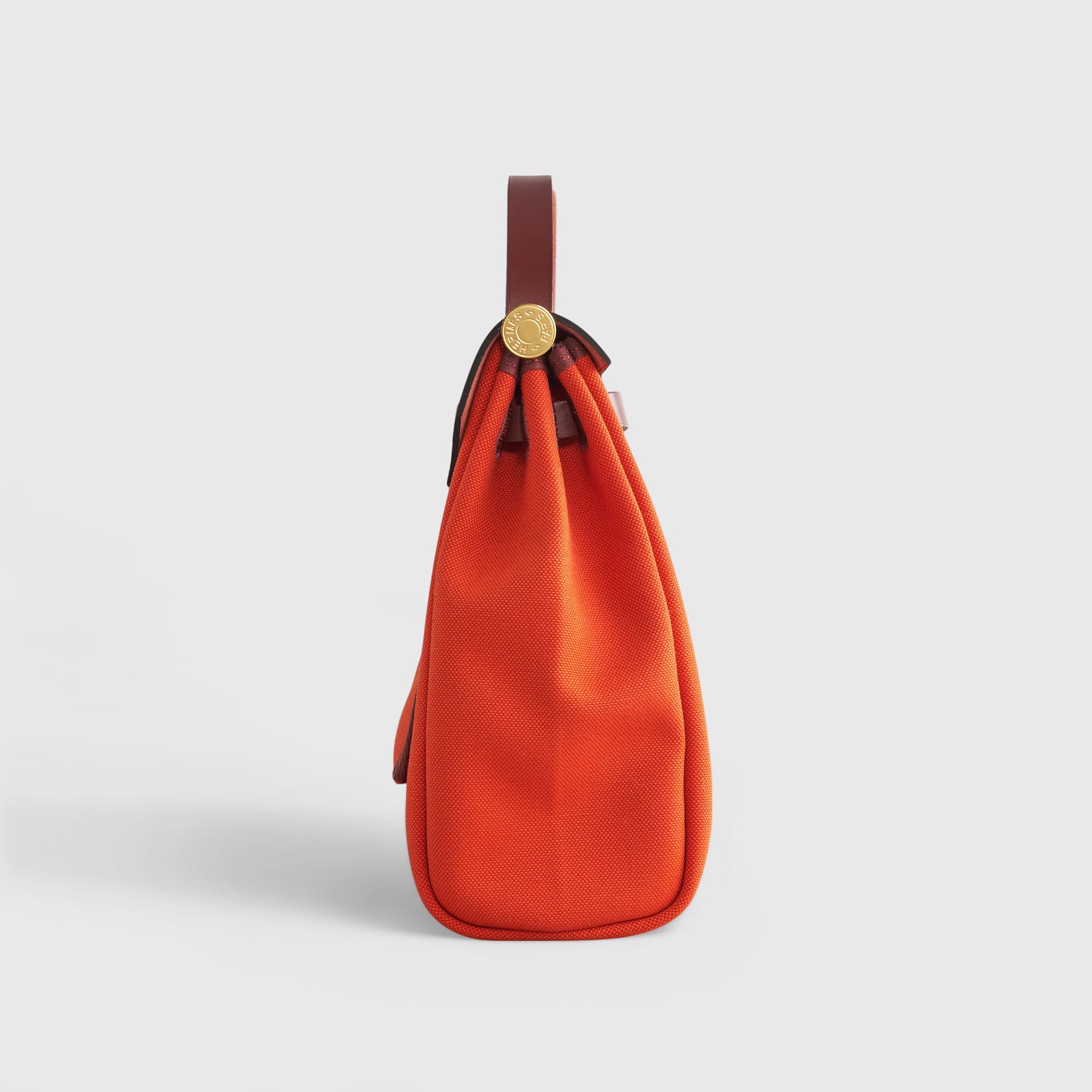 Hermès Herbag Zip 31 Orange Mecano/Rouge H Gold Hardware - eliteUSA