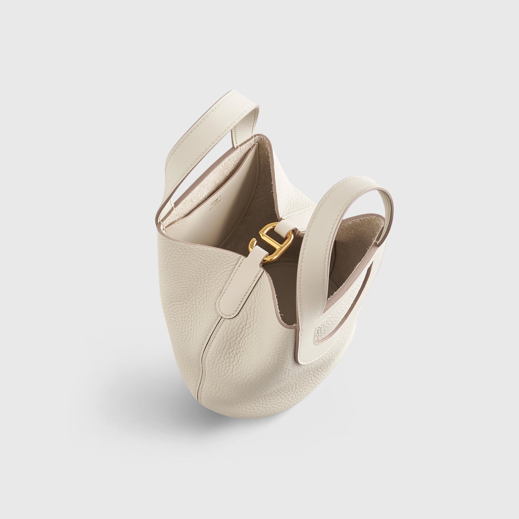 Hermès In-The-Loop Bag 18 Clemence, Swift Beton Gold Hardware - eliteUSA