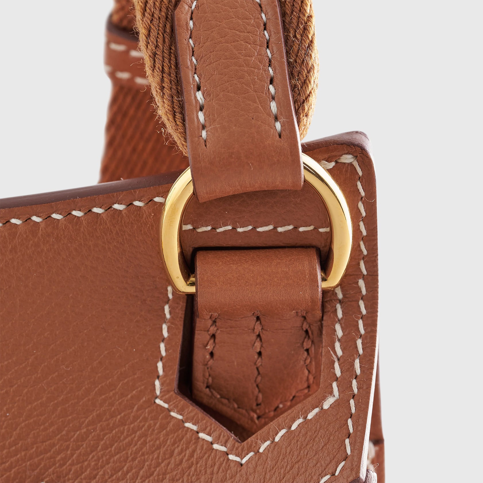 Hermès Jypsiere Bag Mini Evercolor Gold Gold Hardware - eliteUSA