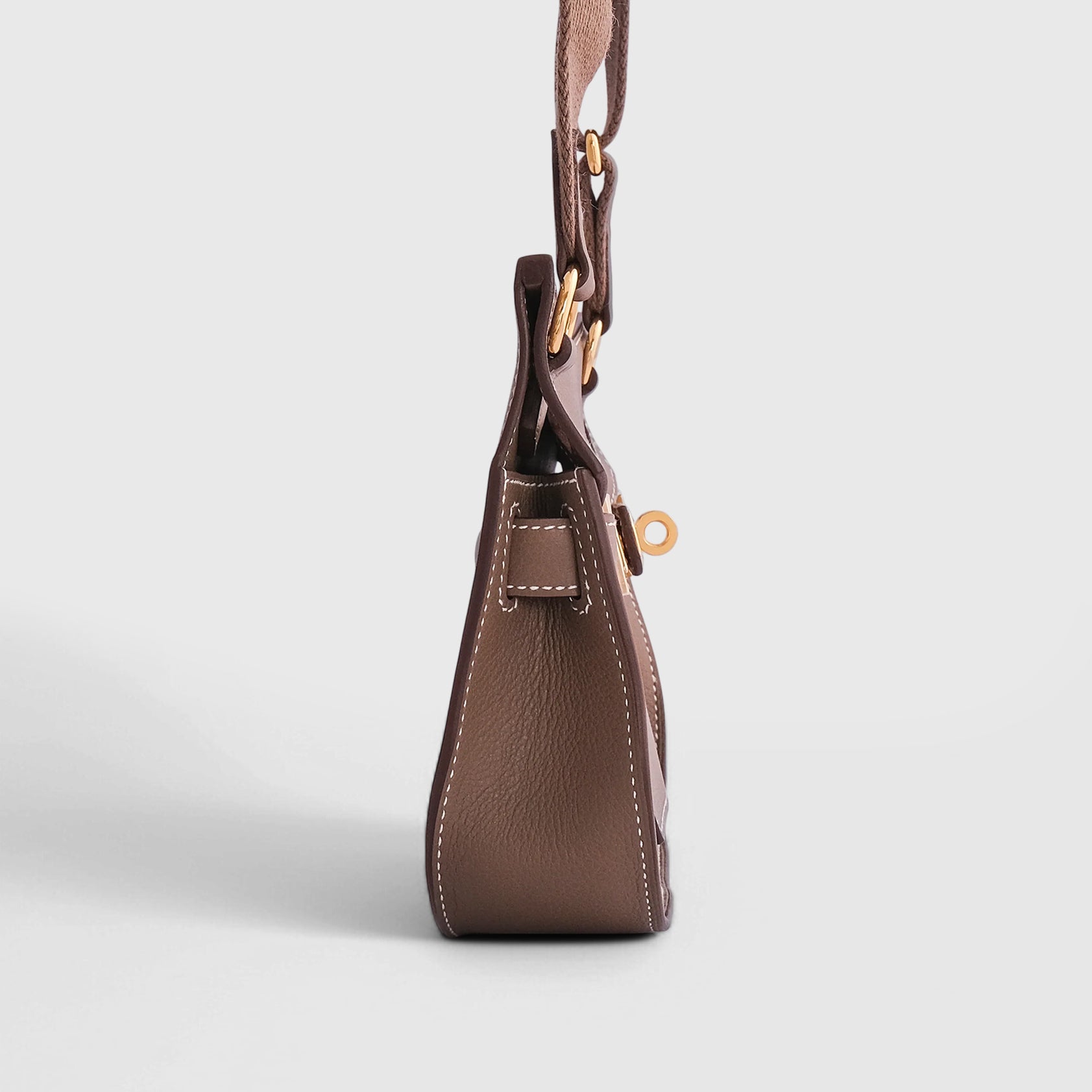 Hermès Jypsiere Bag Mini Swift Etoupe Gold Hardware - eliteUSA