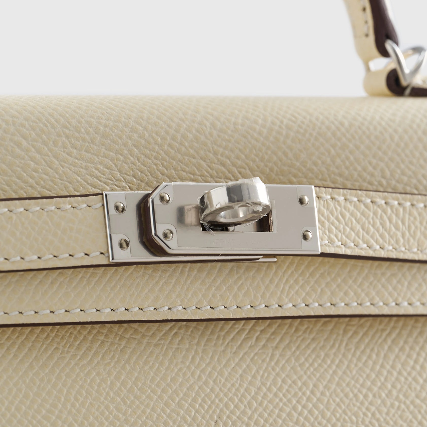 Hermès Kelly 20 Epsom Nata Yellow / Orange Strap Palladium Hardware - eliteUSA