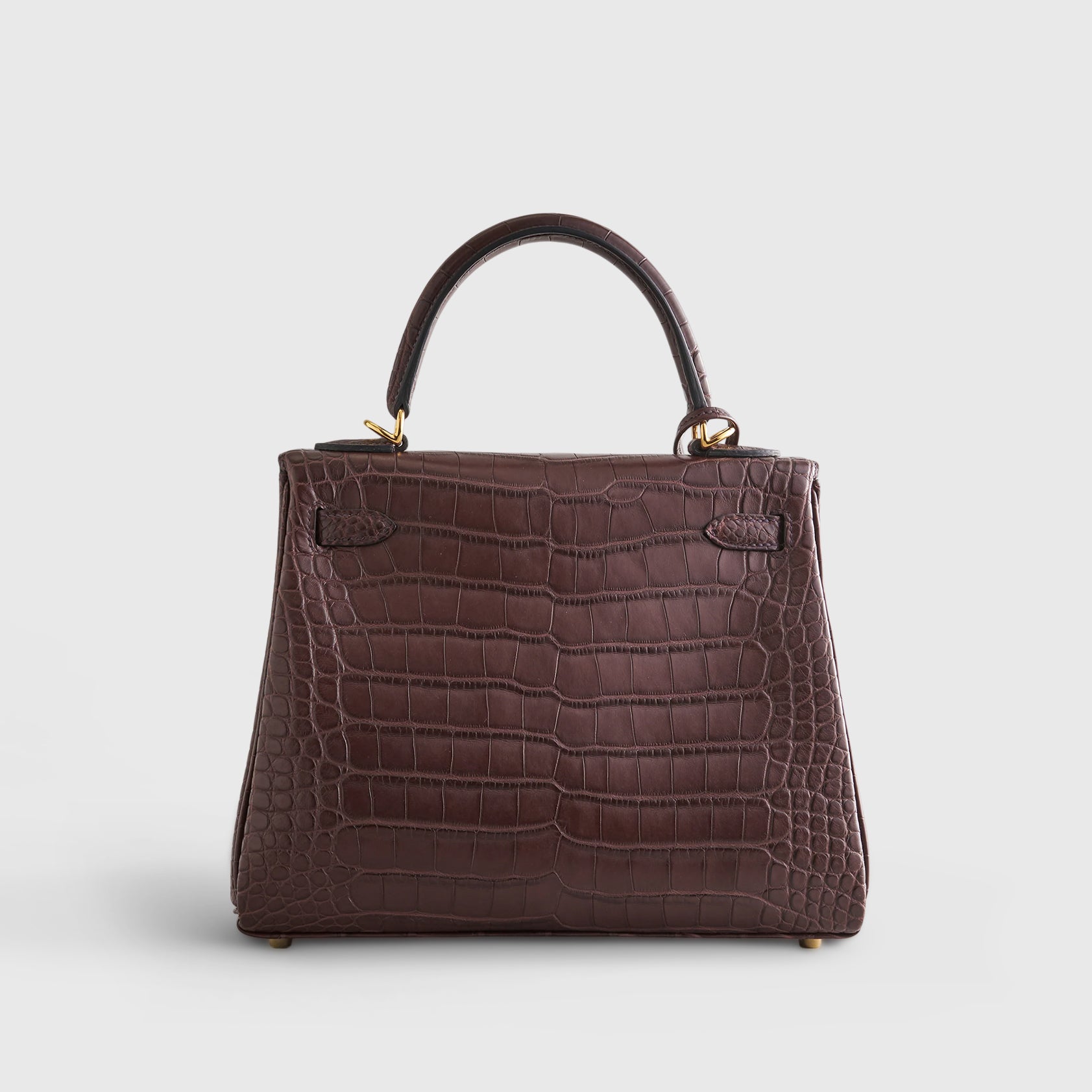 Hermès Kelly 25 Alligator Rouge Sellier Matte Gold Hardware