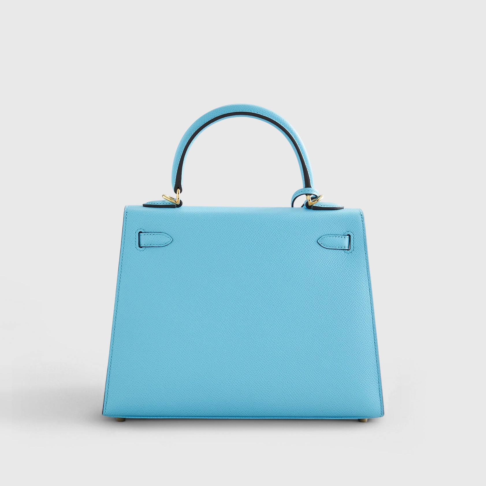 Hermès Kelly 25 Epsom Blue Celeste Sellier Gold Hardware - eliteUSA