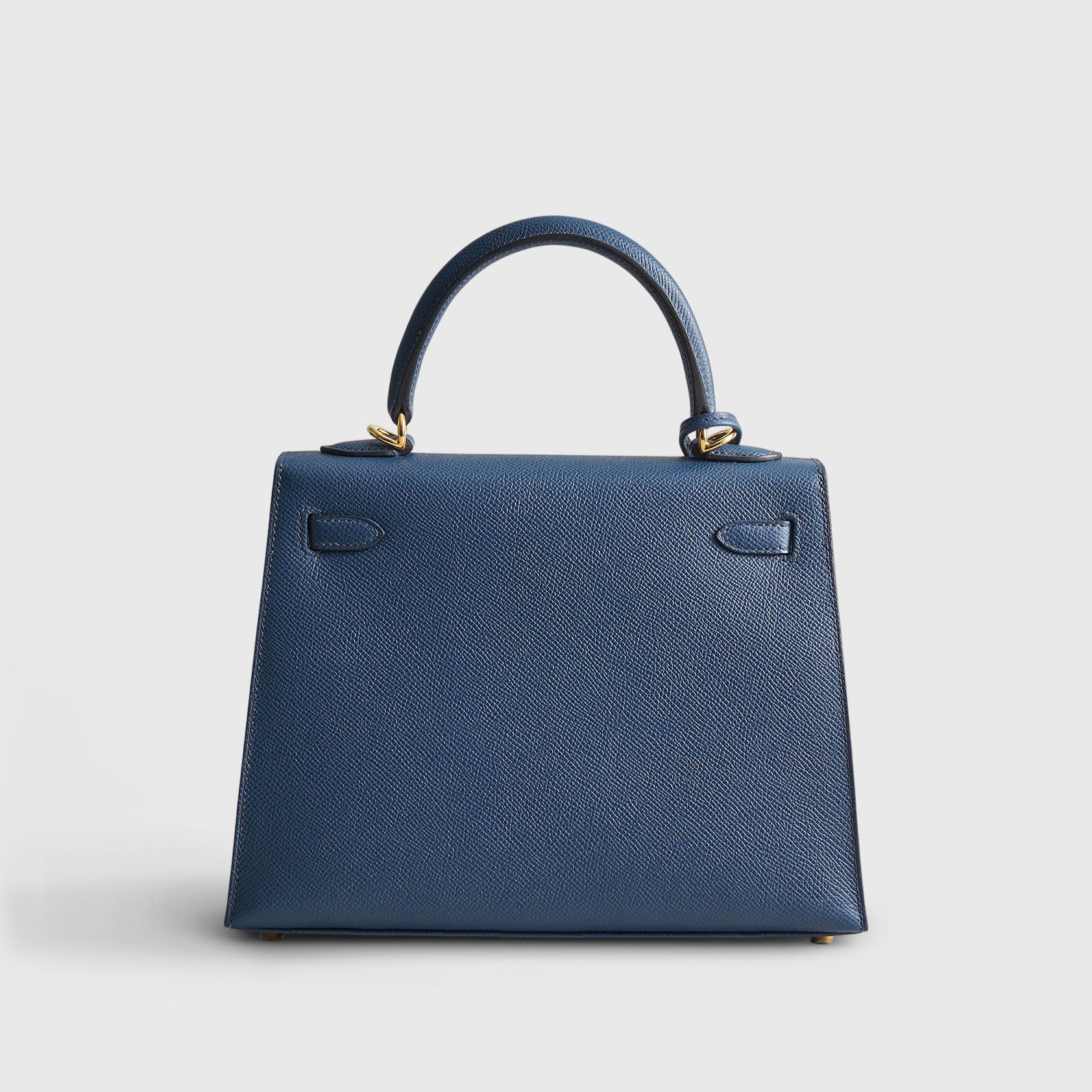 Hermès Kelly 25 Epsom Blue De Prusse Sellier Gold Hardware - eliteUSA