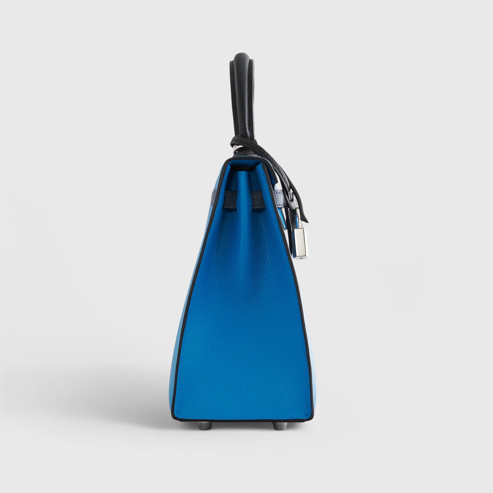 Hermès Kelly 25 Epsom Blue Zanzibar/Blue de Prusse/Black Sellier Palladium Hardware - eliteUSA