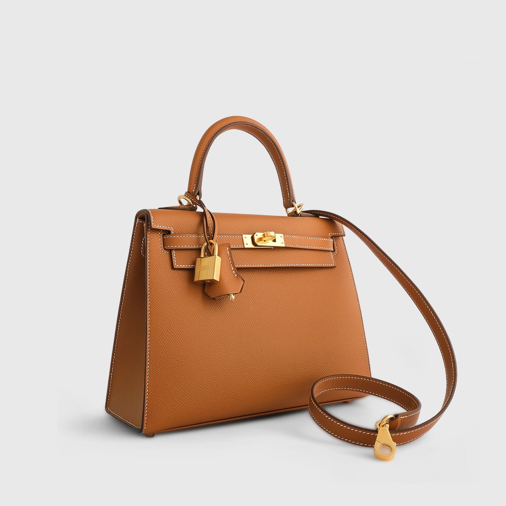 Hermès Kelly 25 Epsom Gold Sellier Gold Hardware - eliteUSA