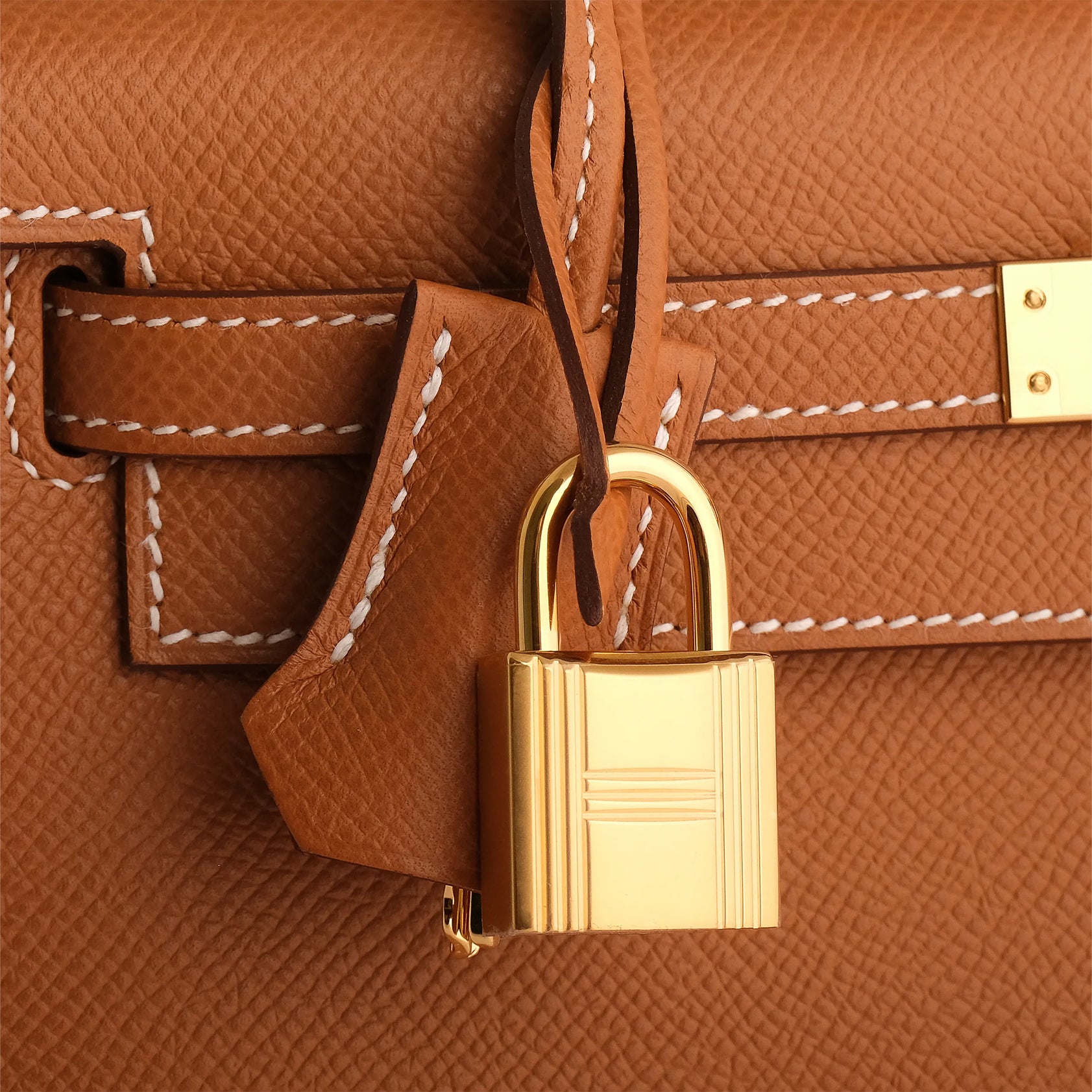 Hermès Kelly 25 Epsom Gold Sellier Gold Hardware - eliteUSA