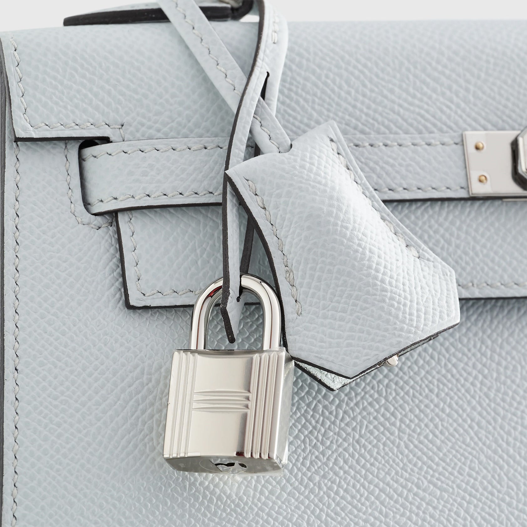 Hermès Kelly 25 Epsom Gris Platine Electrum Sellier