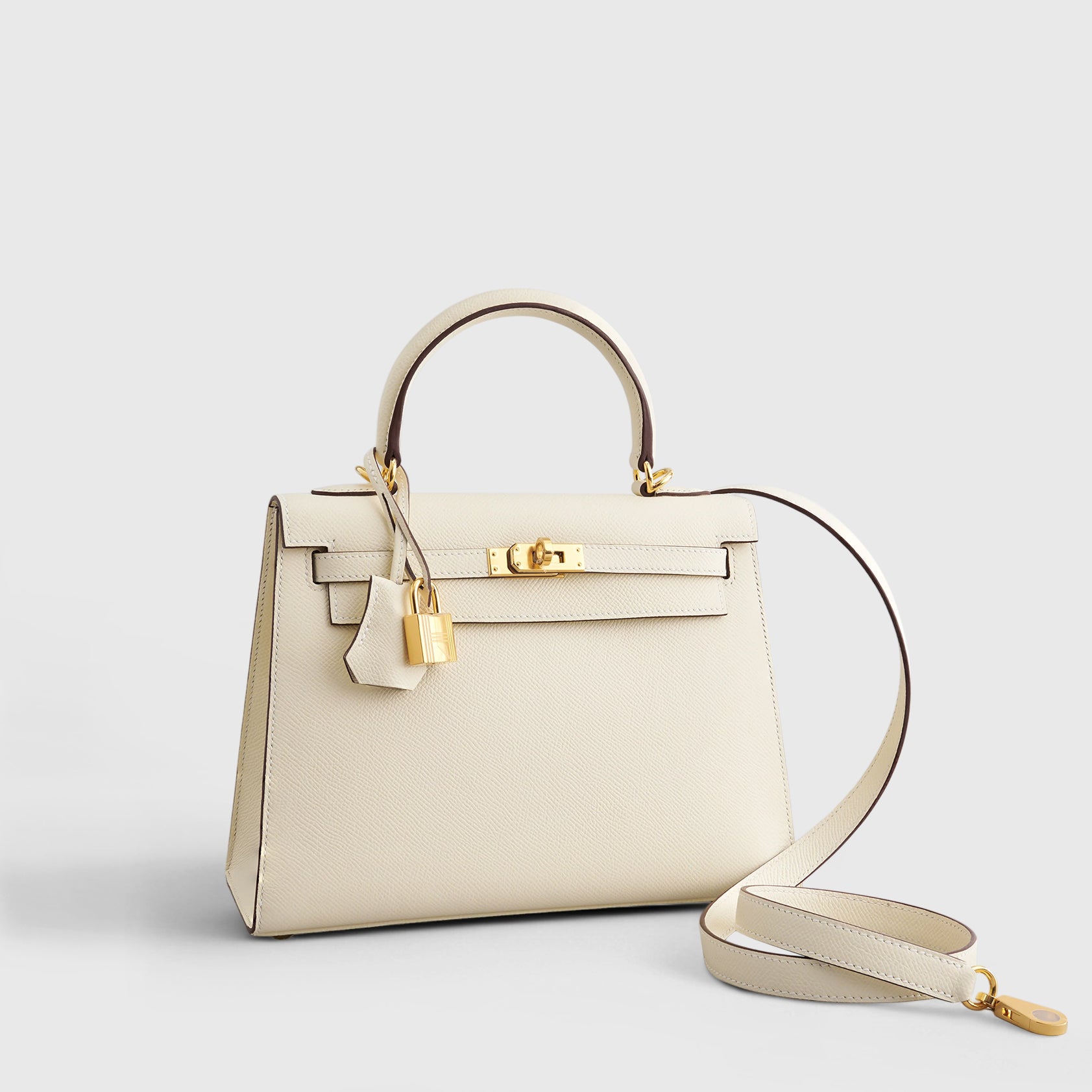 Hermès Kelly 25 Epsom Nata Sellier Gold Hardware - eliteUSA