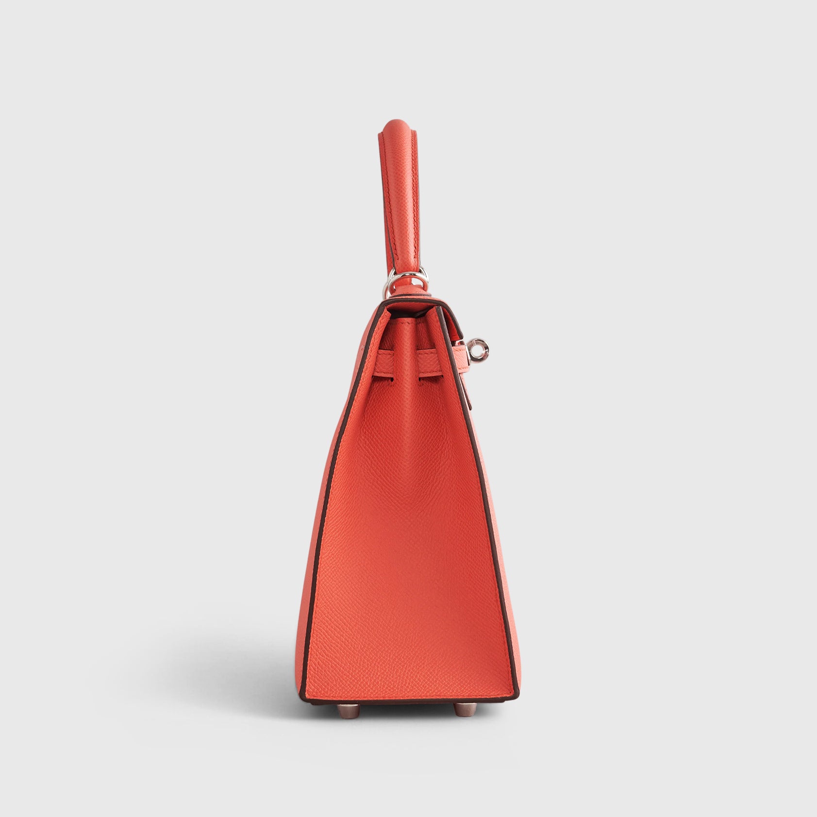 Hermès Kelly 25 Epsom Rose Texas Sellier Palladium Hardware - eliteUSA