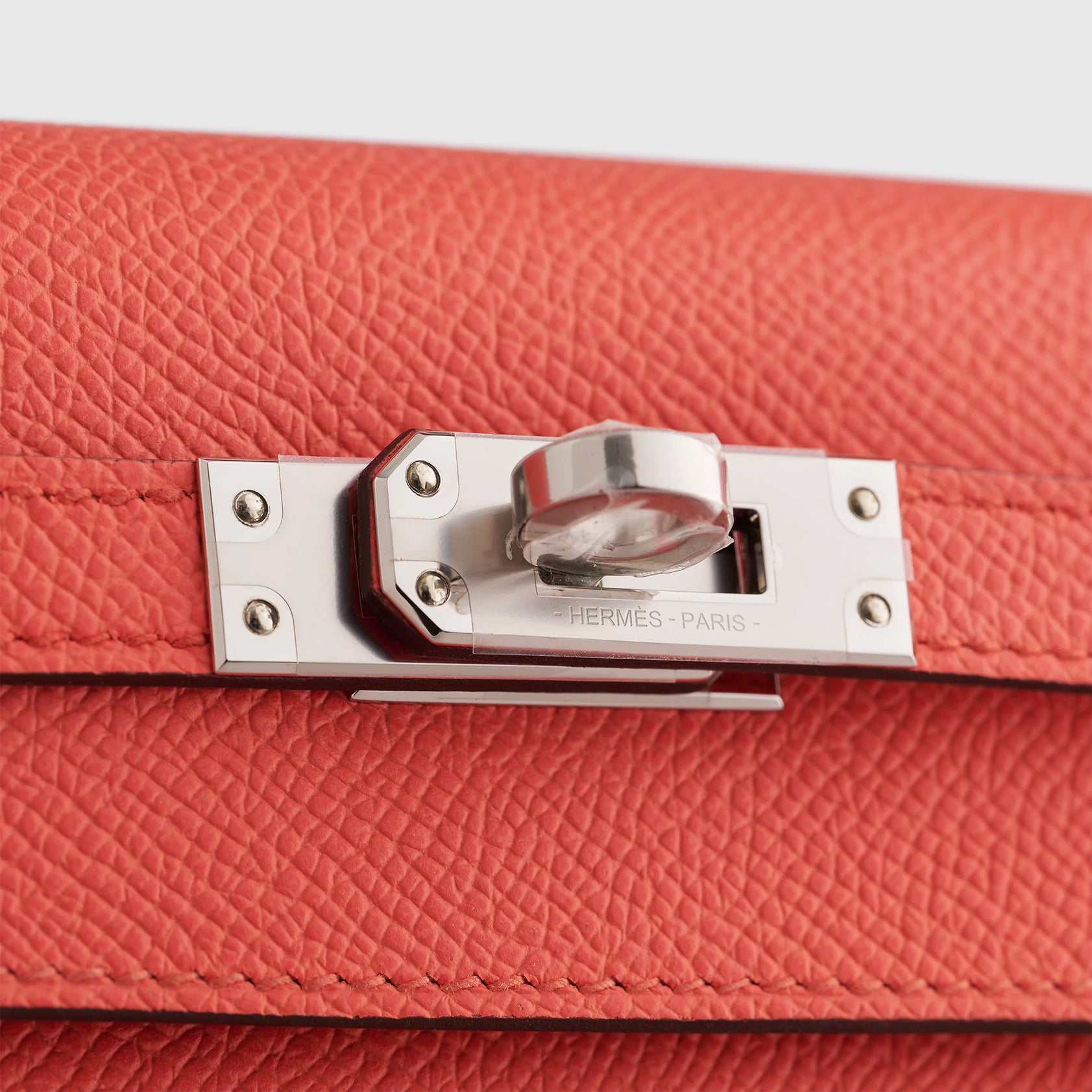 Hermès Kelly 25 Epsom Rose Texas Sellier Palladium Hardware - eliteUSA