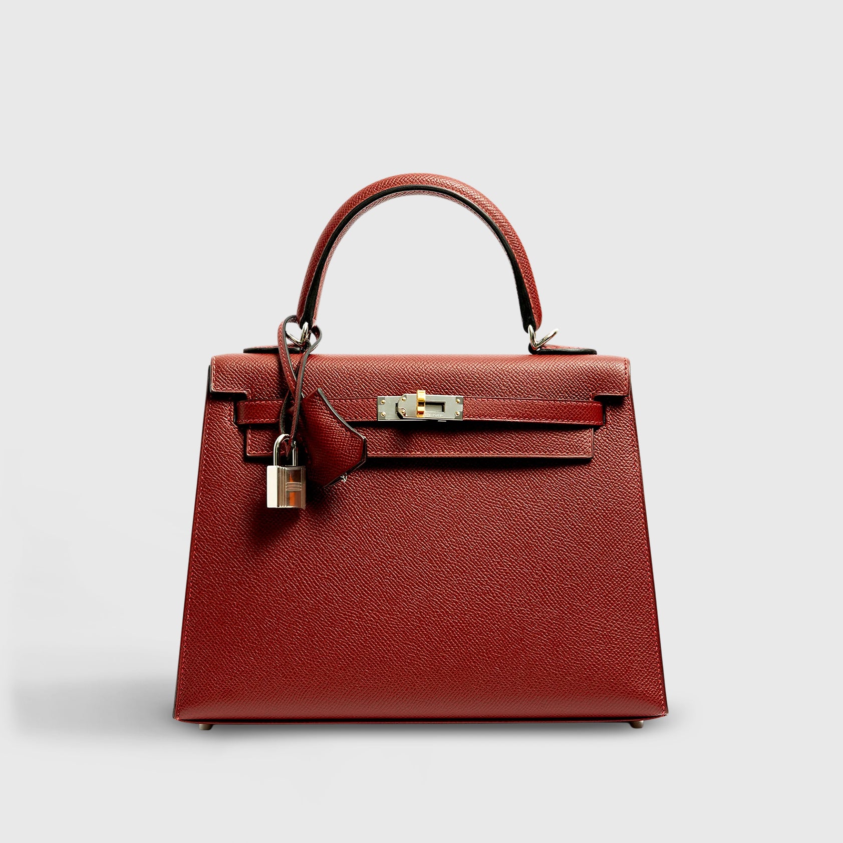 Hermès Kelly 25 Epsom Rouge H Electrum Sellier