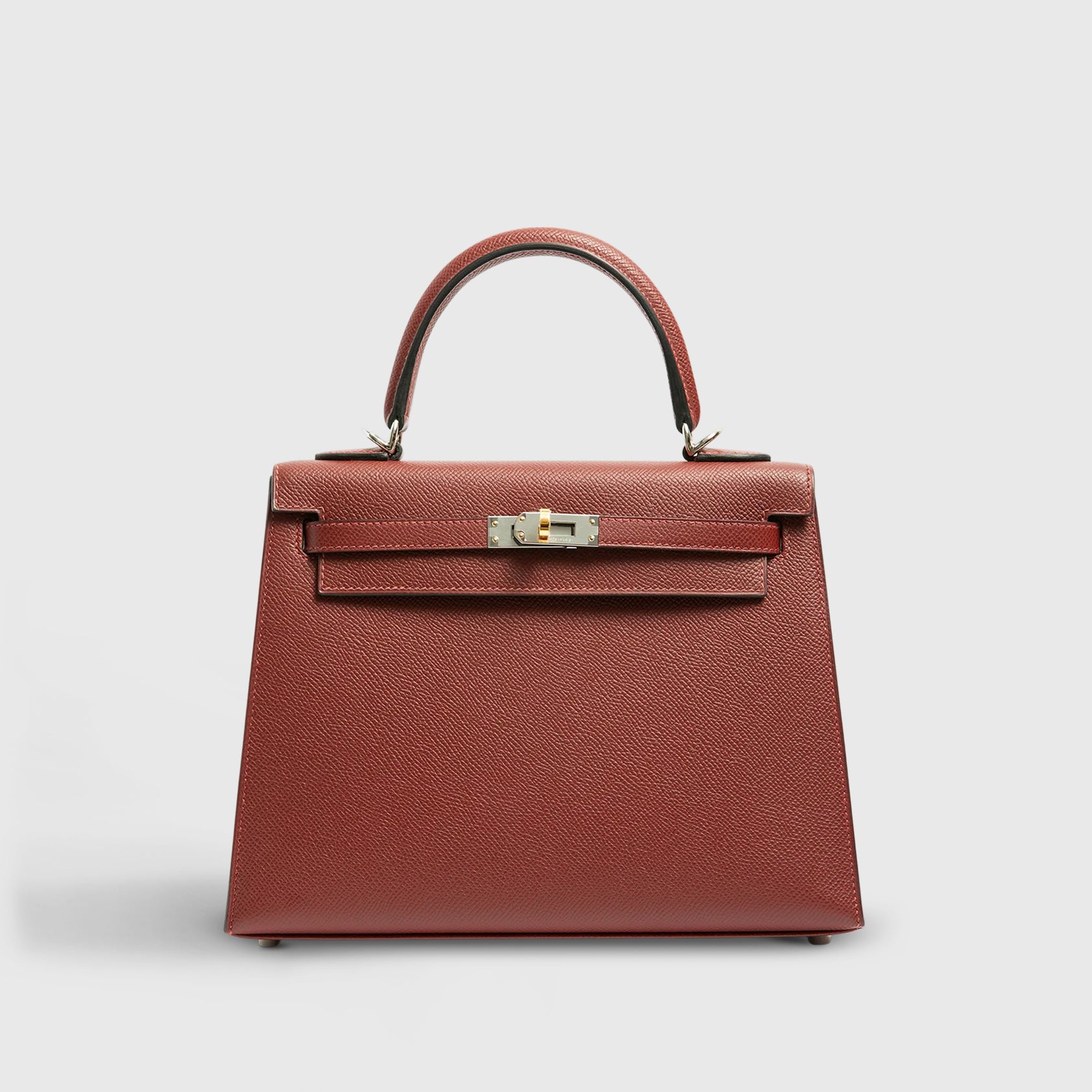 Hermès Kelly 25 Epsom Rouge H Electrum Sellier