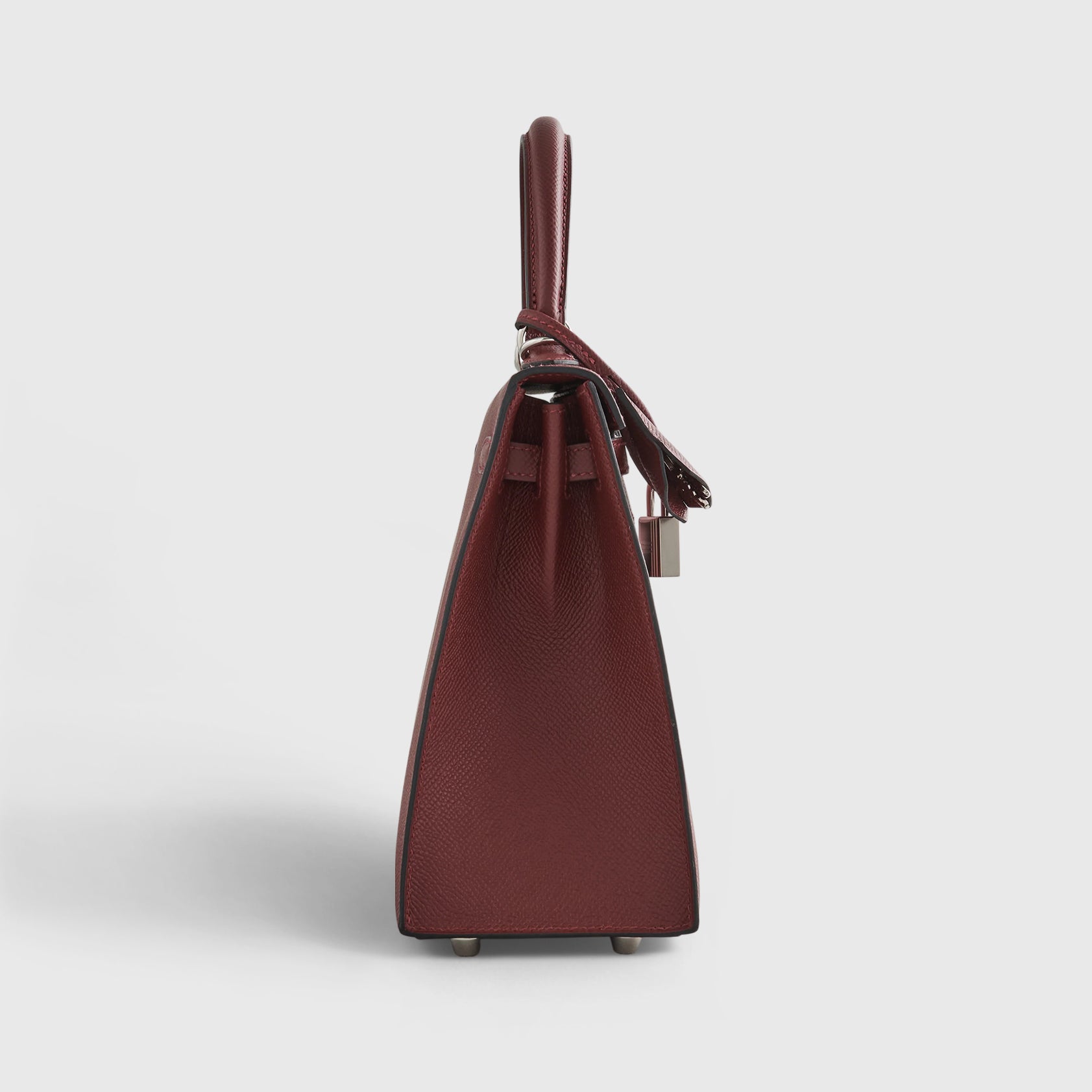 Hermès Kelly 25 Epsom Rouge H Sellier Palladium Hardware - eliteUSA