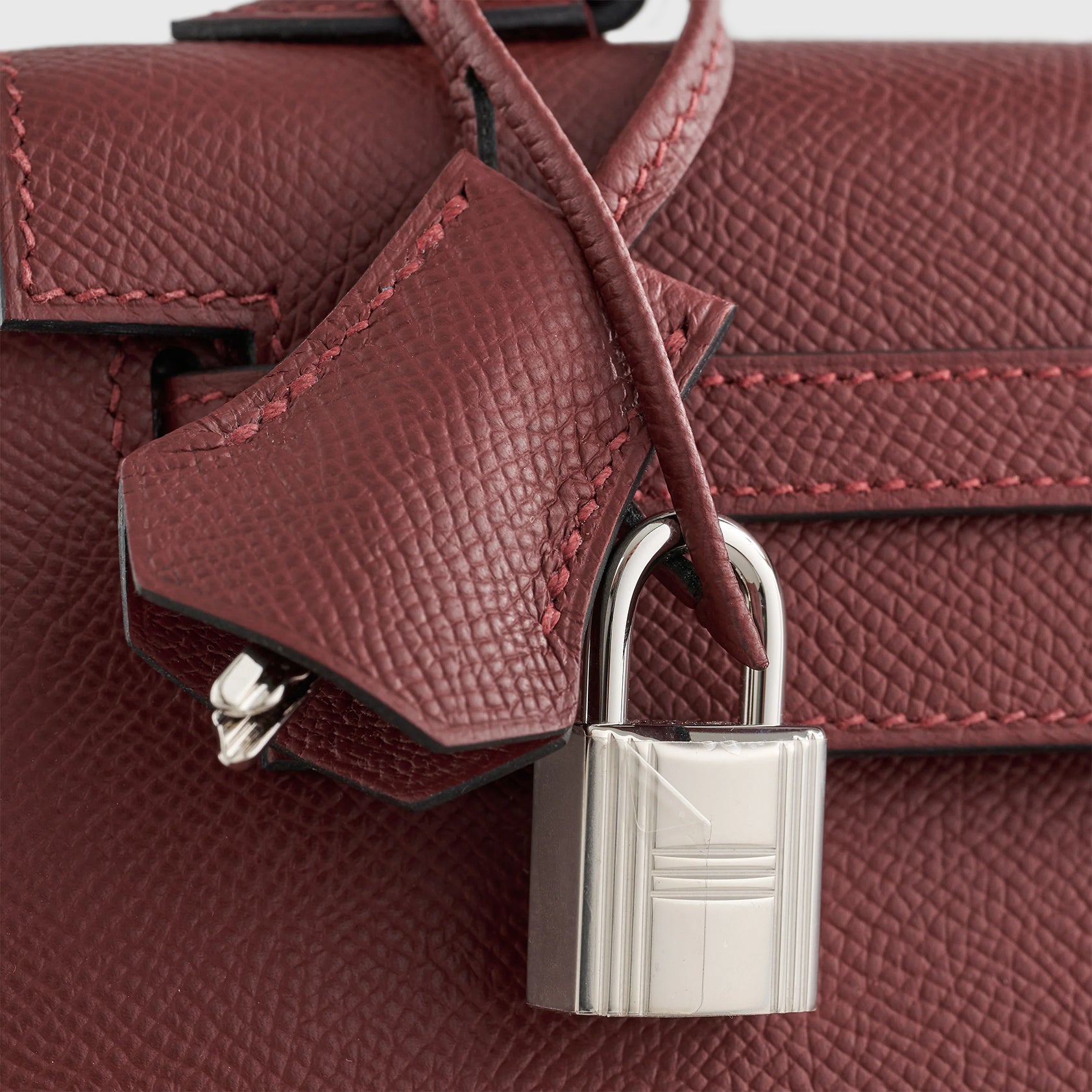 Hermès Kelly 25 Epsom Rouge H Sellier Palladium Hardware - eliteUSA