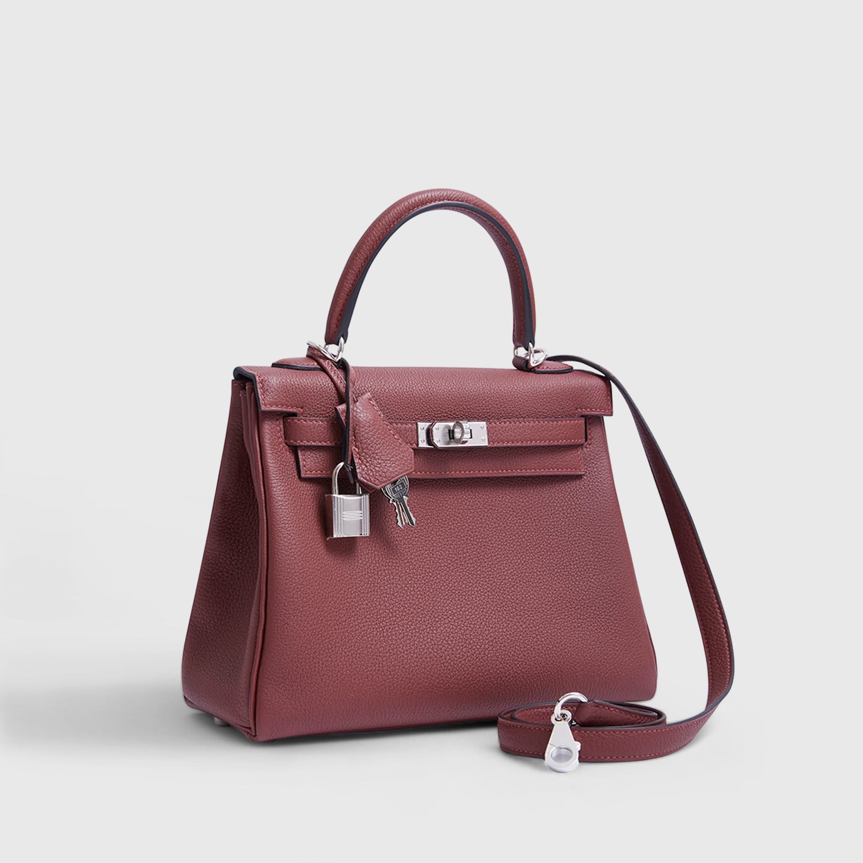 Hermès Kelly 25 Togo Rouge H Pallidum Hardware Retourne