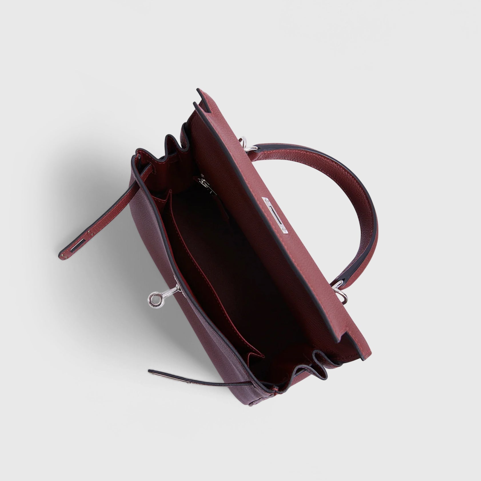 Hermès Kelly 25 Togo Rouge H Pallidum Hardware Retourne