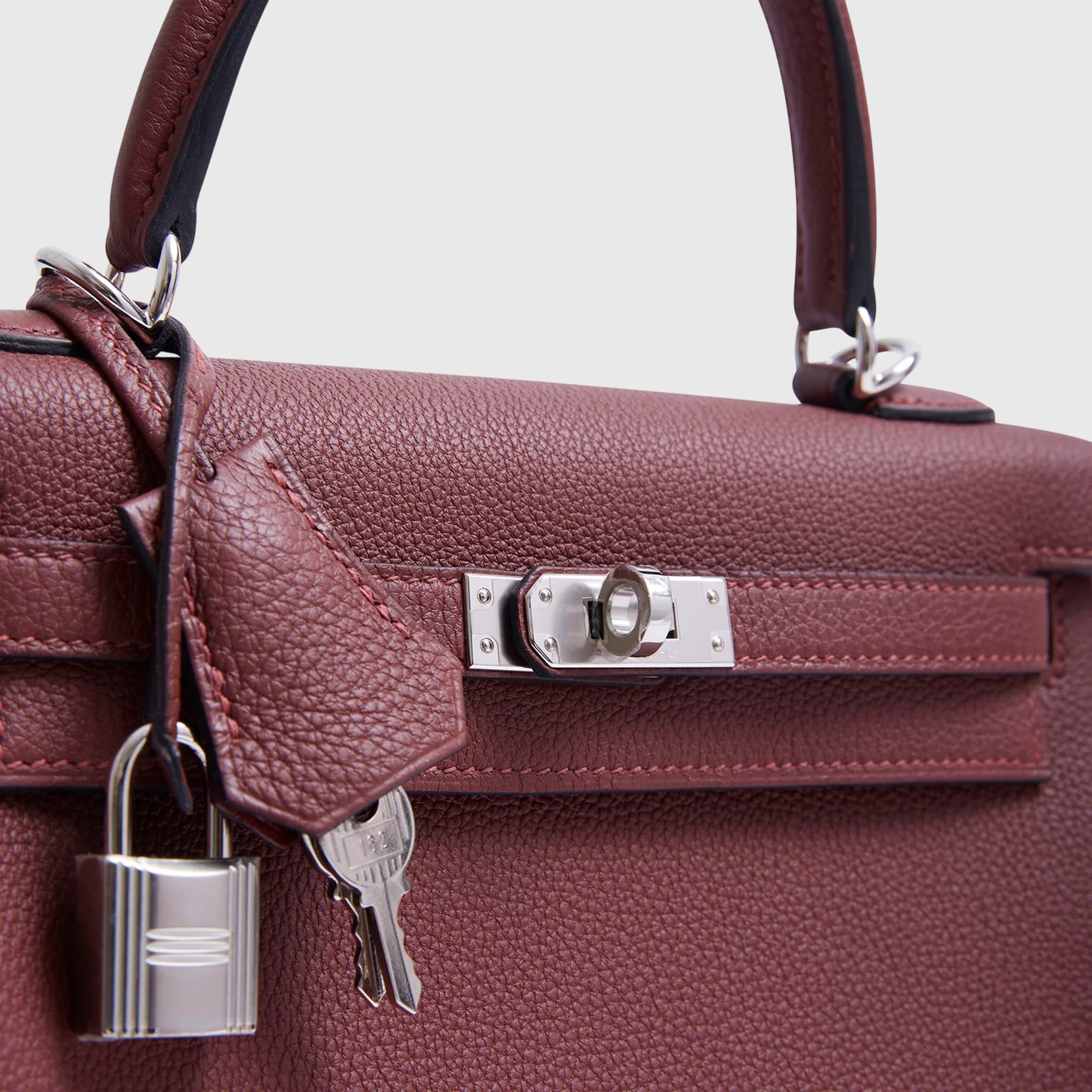 Hermès Kelly 25 Togo Rouge H Pallidum Hardware Retourne