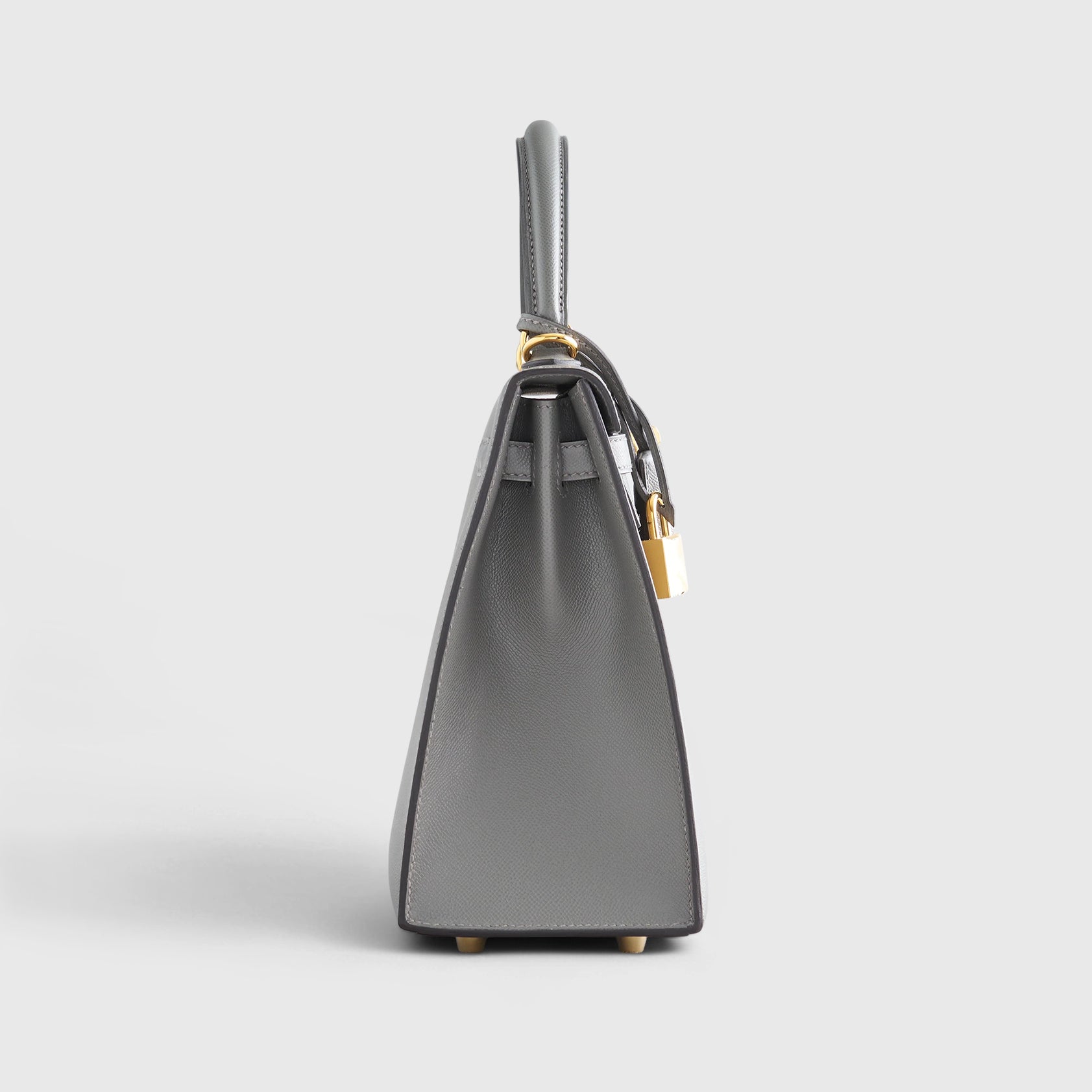 Hermès Kelly 25 Veau Madame Gris Meyer Sellier Gold Hardware - eliteUSA