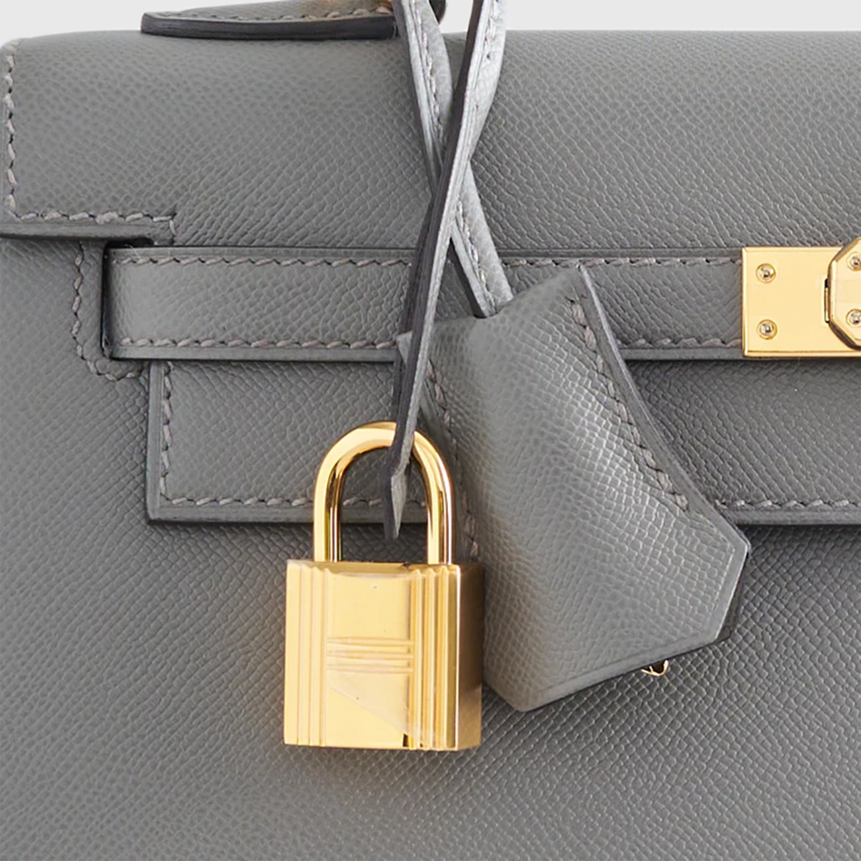 Hermès Kelly 25 Veau Madame Gris Meyer Sellier Gold Hardware - eliteUSA