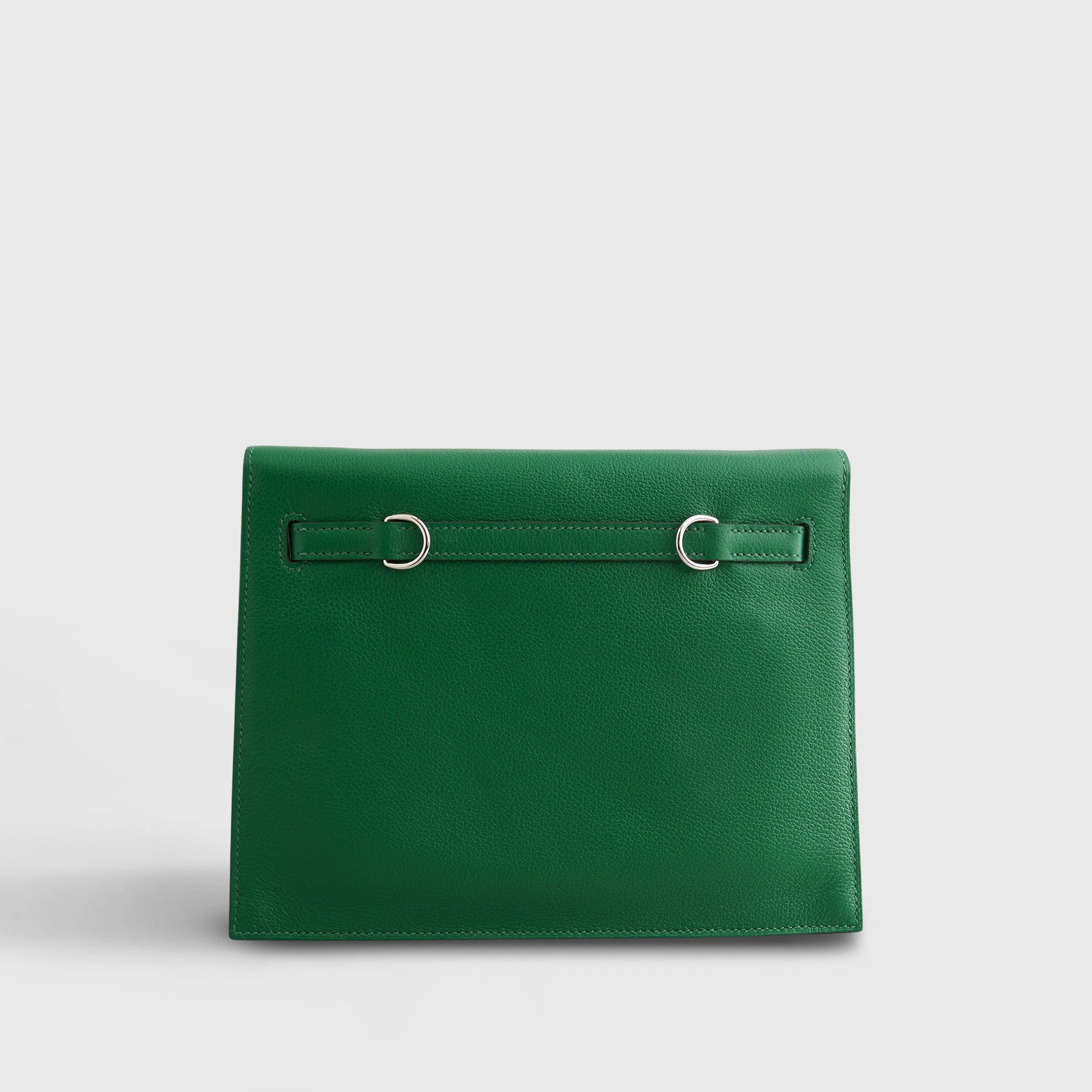 Hermès Kelly Danse II Evercolor Cactus / Blue Zephyr Palladium Hardware - eliteUSA