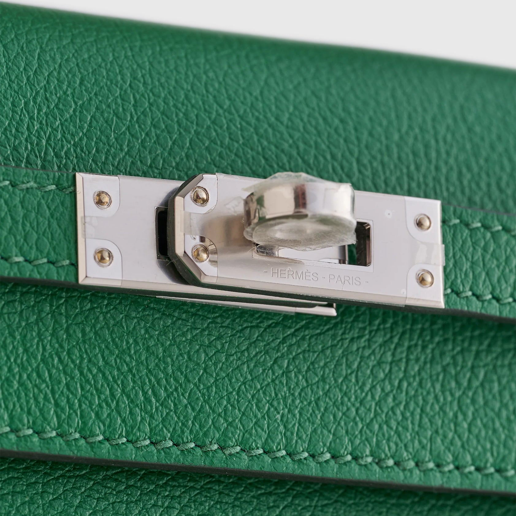 Hermès Kelly Danse II Evercolor Cactus / Blue Zephyr Palladium Hardware - eliteUSA