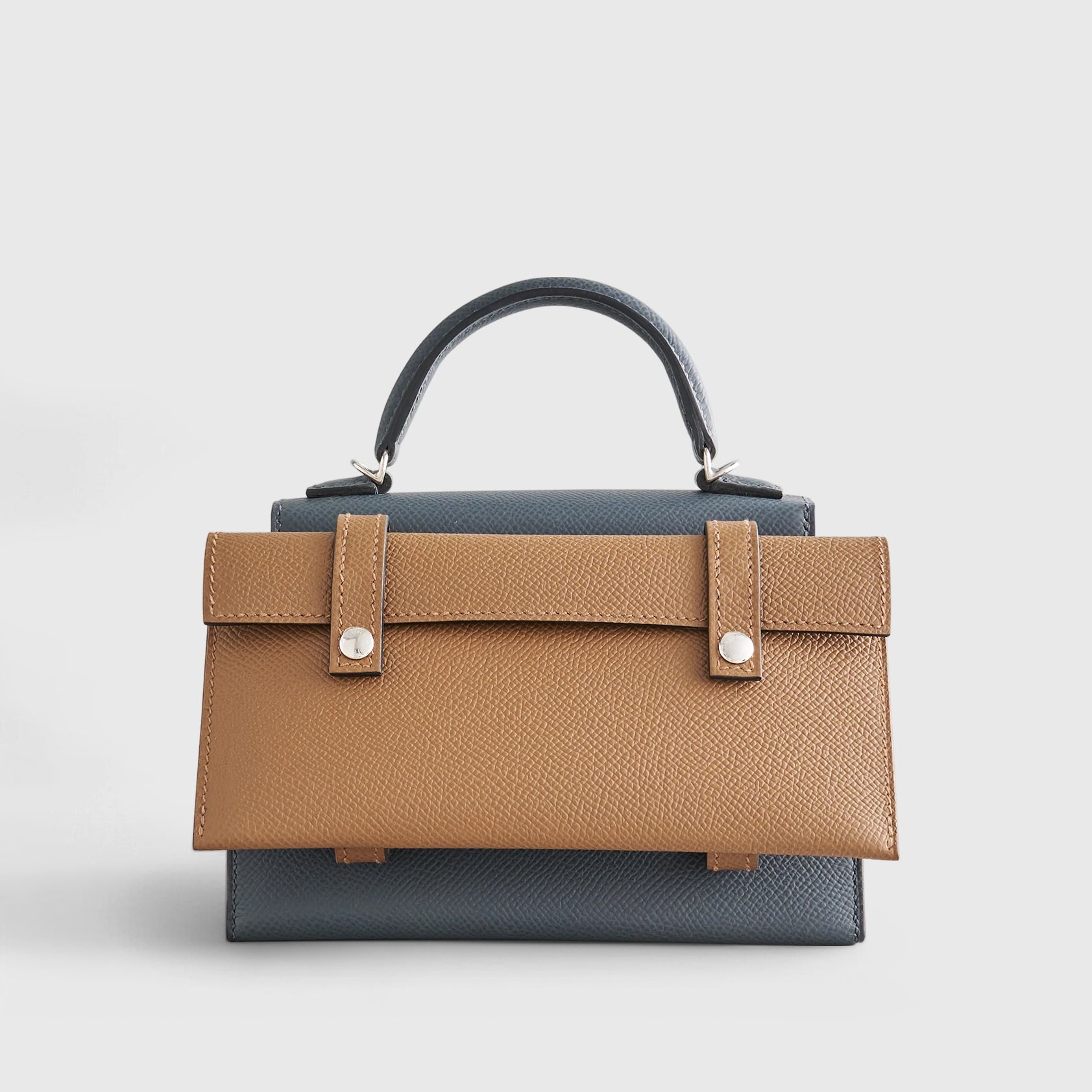 Hermès Kelly Doll Picto Mini Epsom Misty/Black/V Fizz/Alezan Palladium Hardware