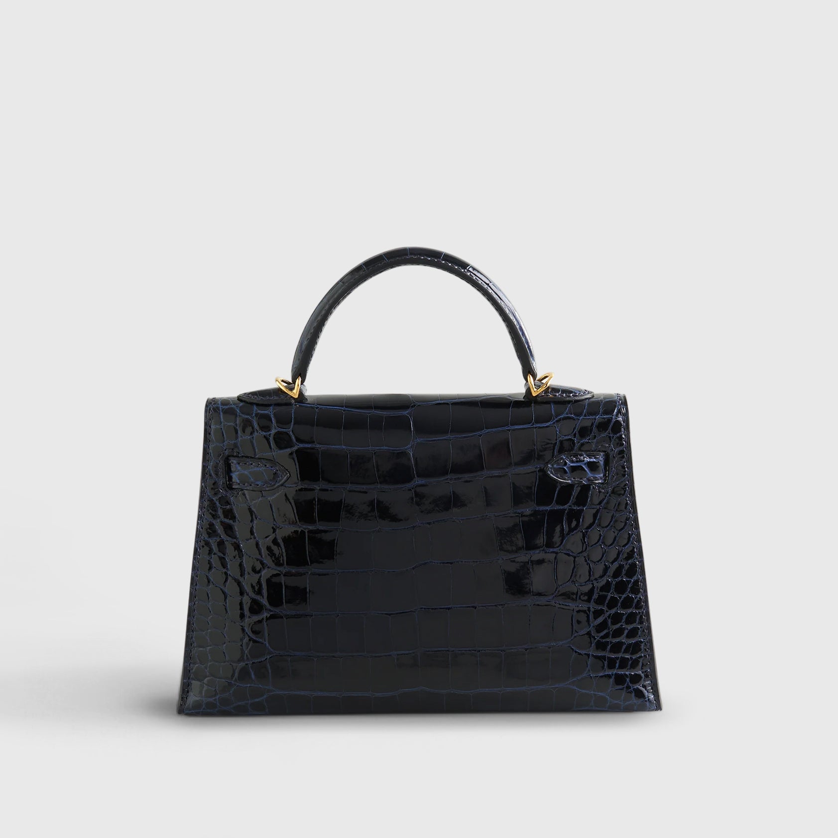 Hermès Kelly Mini Alligator Blue Marine Shiny Gold Hardware