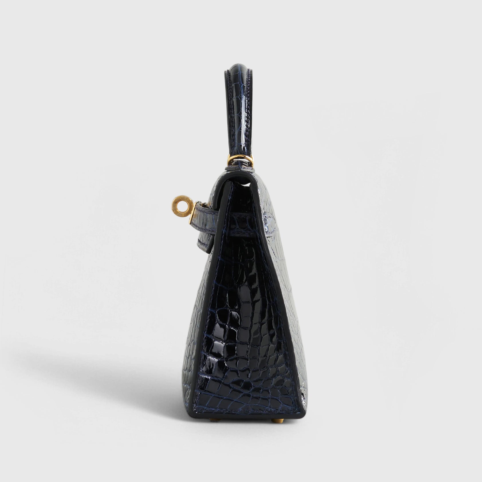 Hermès Kelly Mini Alligator Blue Marine Shiny Gold Hardware