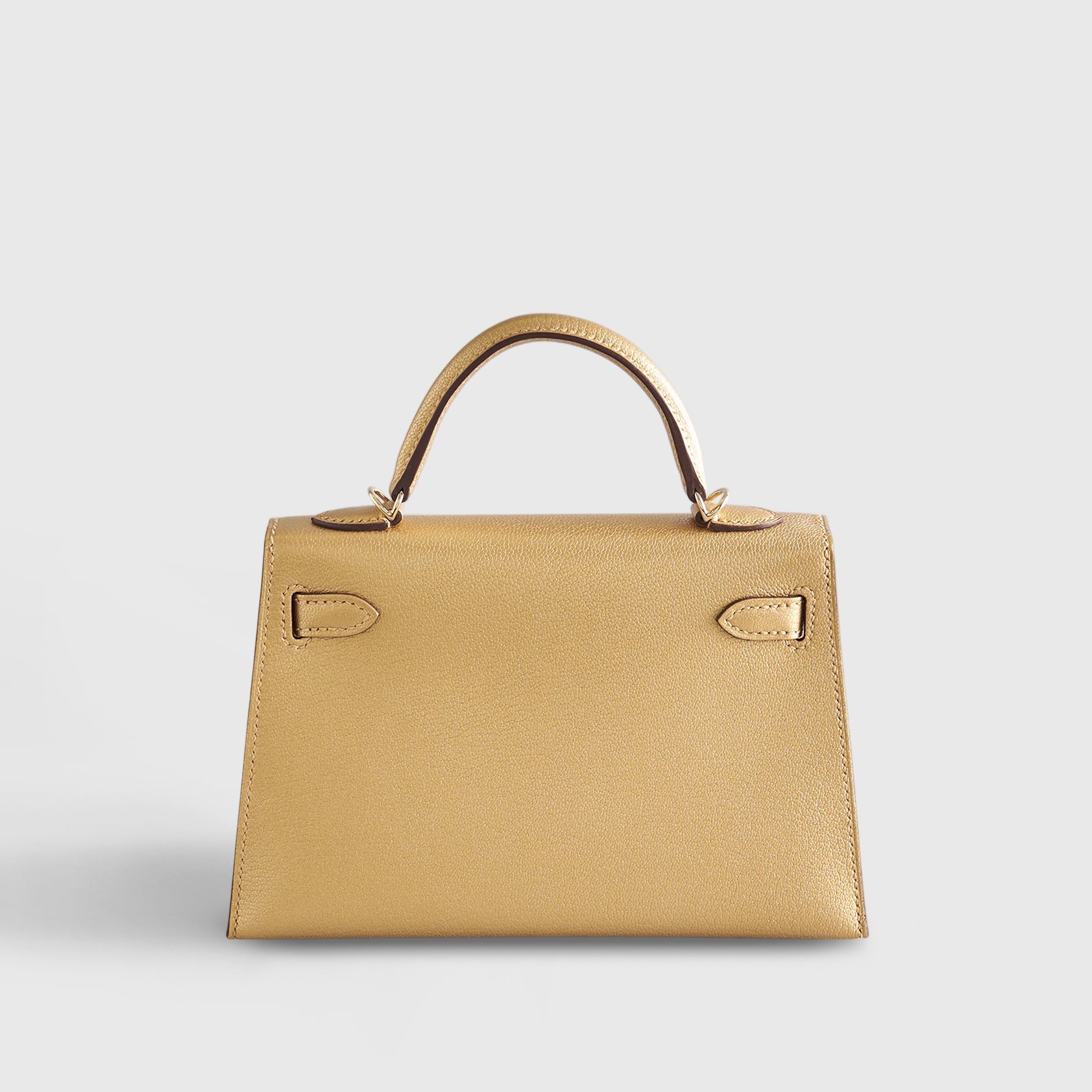 Hermès Kelly Mini Chamkilight Chevre Dore Permabrass Hardware