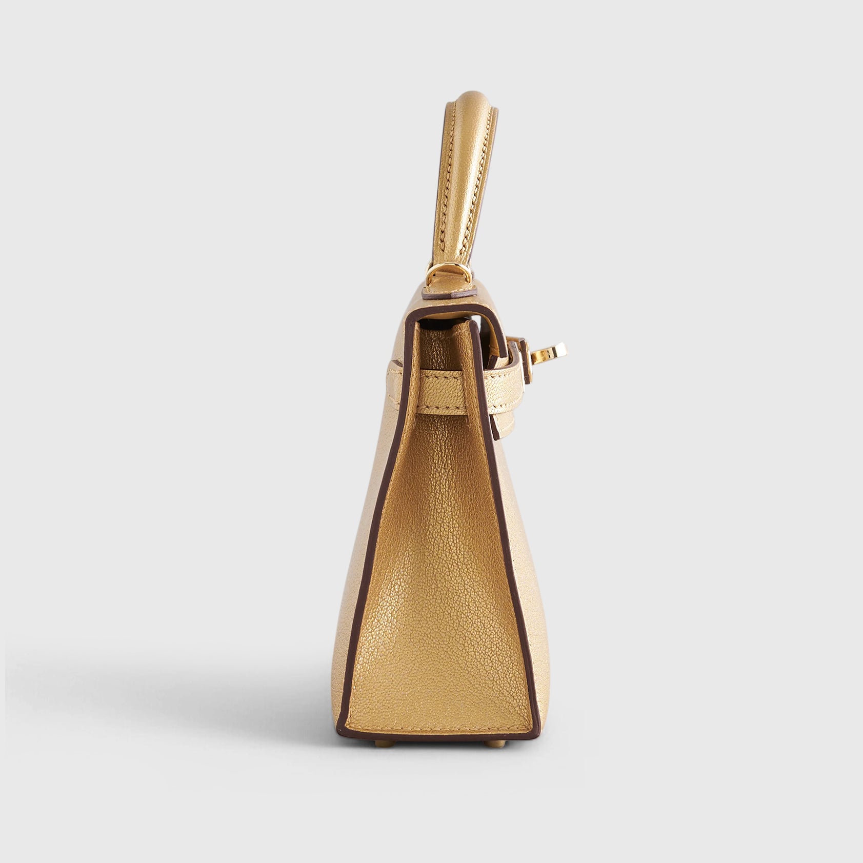 Hermès Kelly Mini Chamkilight Chevre Dore Permabrass Hardware