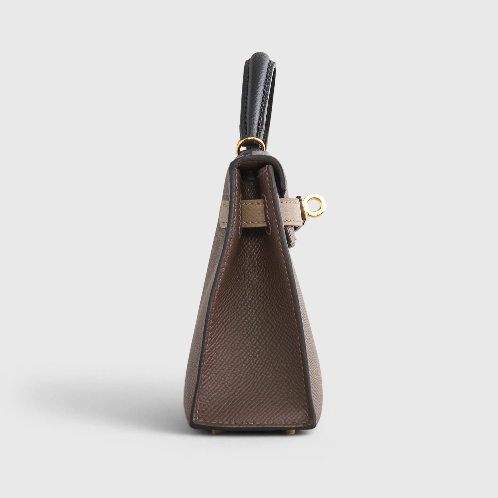 Hermès Kelly Mini Ecorce/Etoupe/Black Gold Hardware - eliteUSA