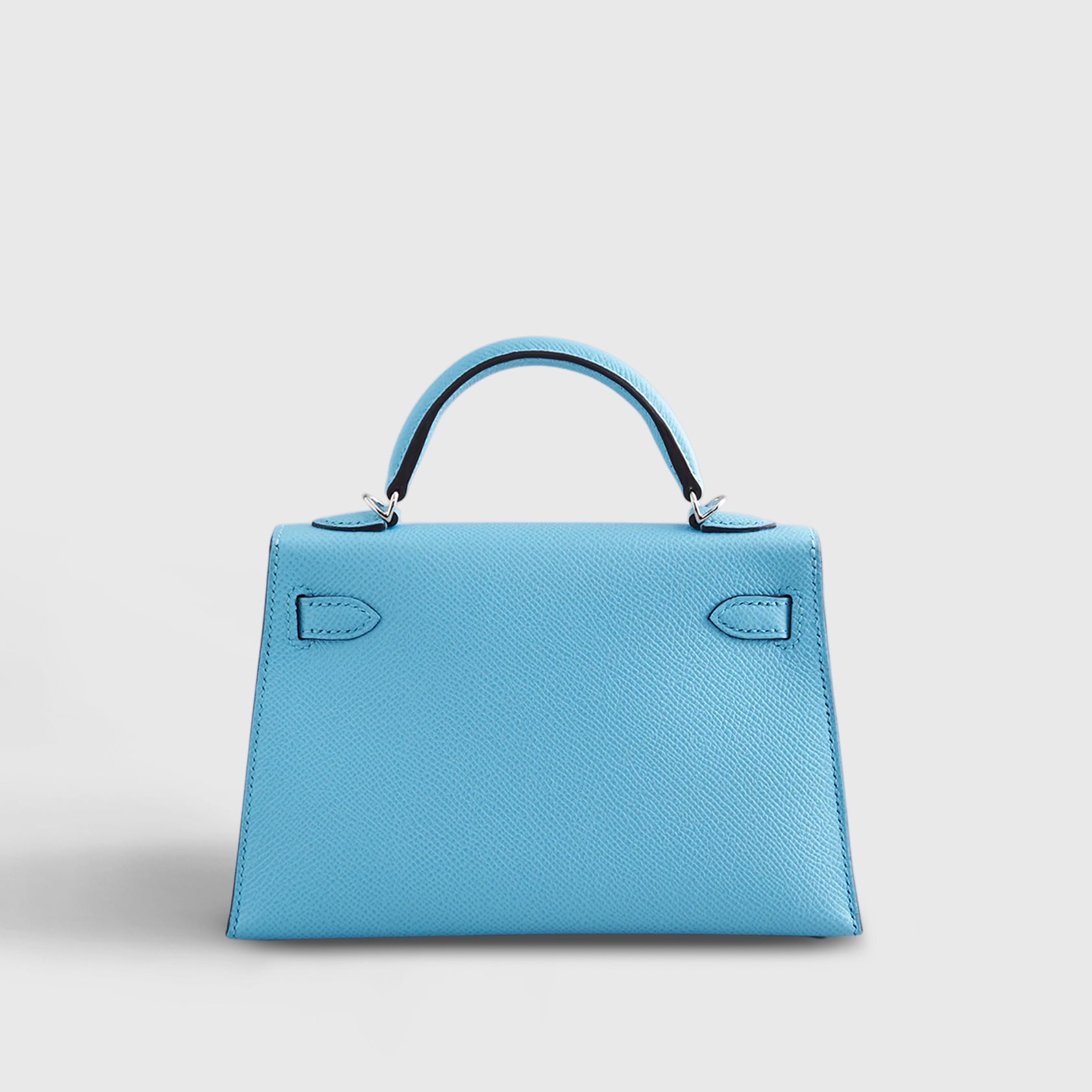Hermès Kelly Mini Epsom Blue Celeste Sellier Palladium Hardware - eliteUSA