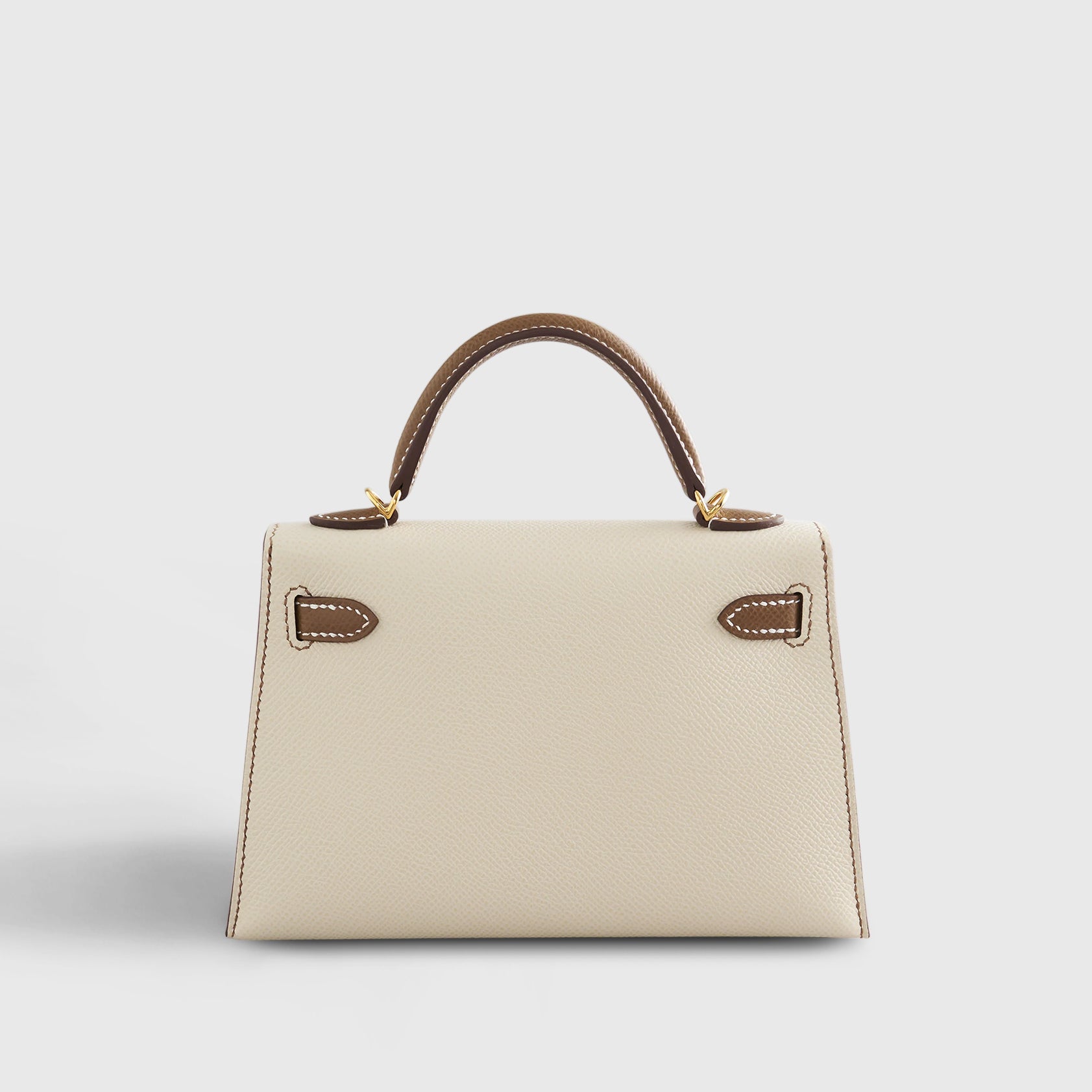 Hermès Kelly Mini Epsom Craie/Alezan Sellier Gold Hardware HSS - eliteUSA