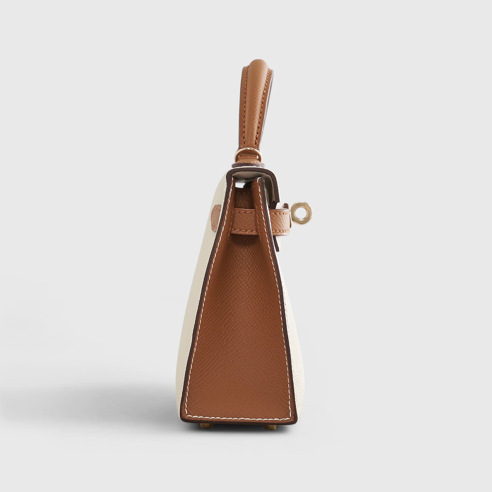 Hermès Kelly Mini Epsom Craie/Gold Sellier Permabrass Hardware HSS - eliteUSA