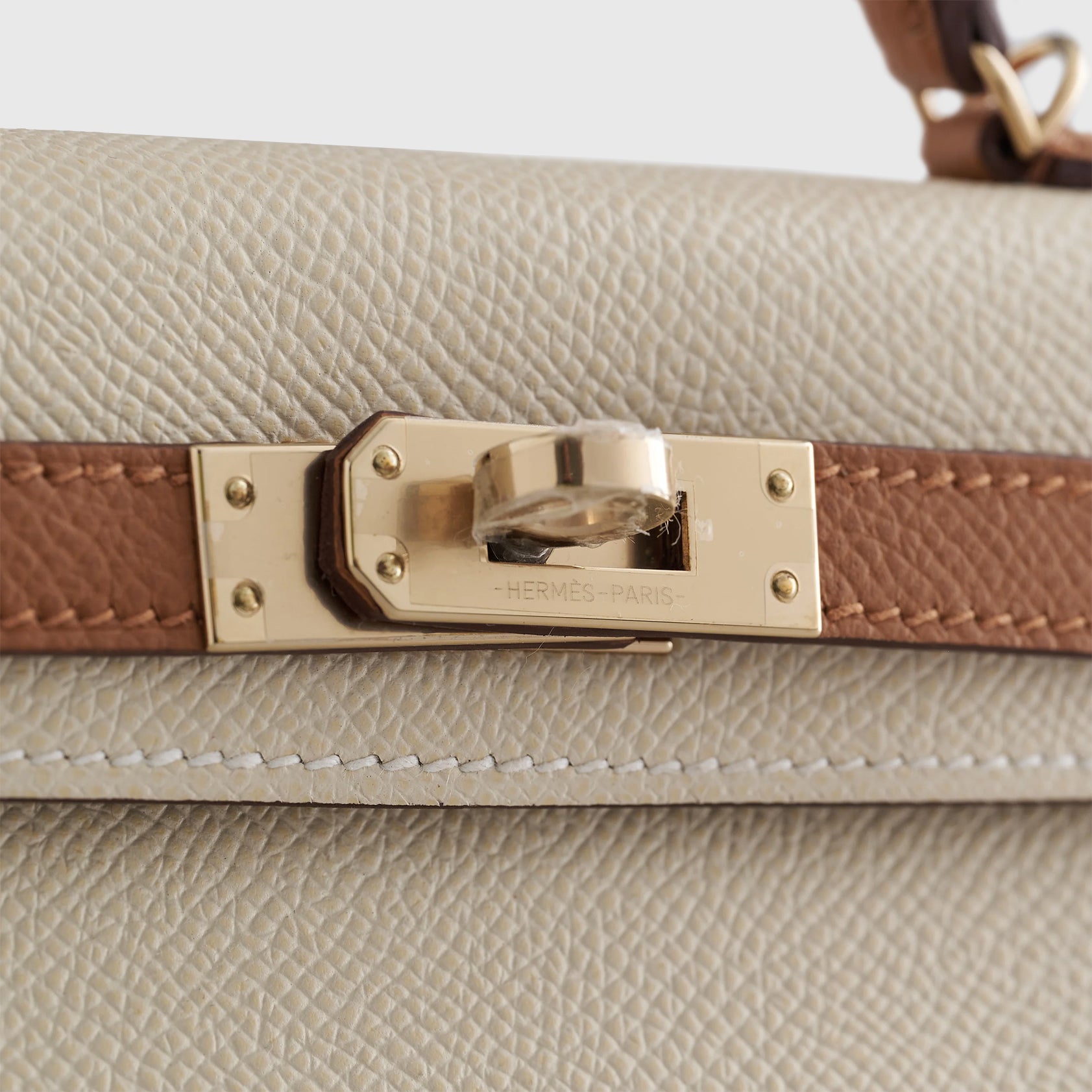Hermès Kelly Mini Epsom Craie/Gold Sellier Permabrass Hardware HSS - eliteUSA