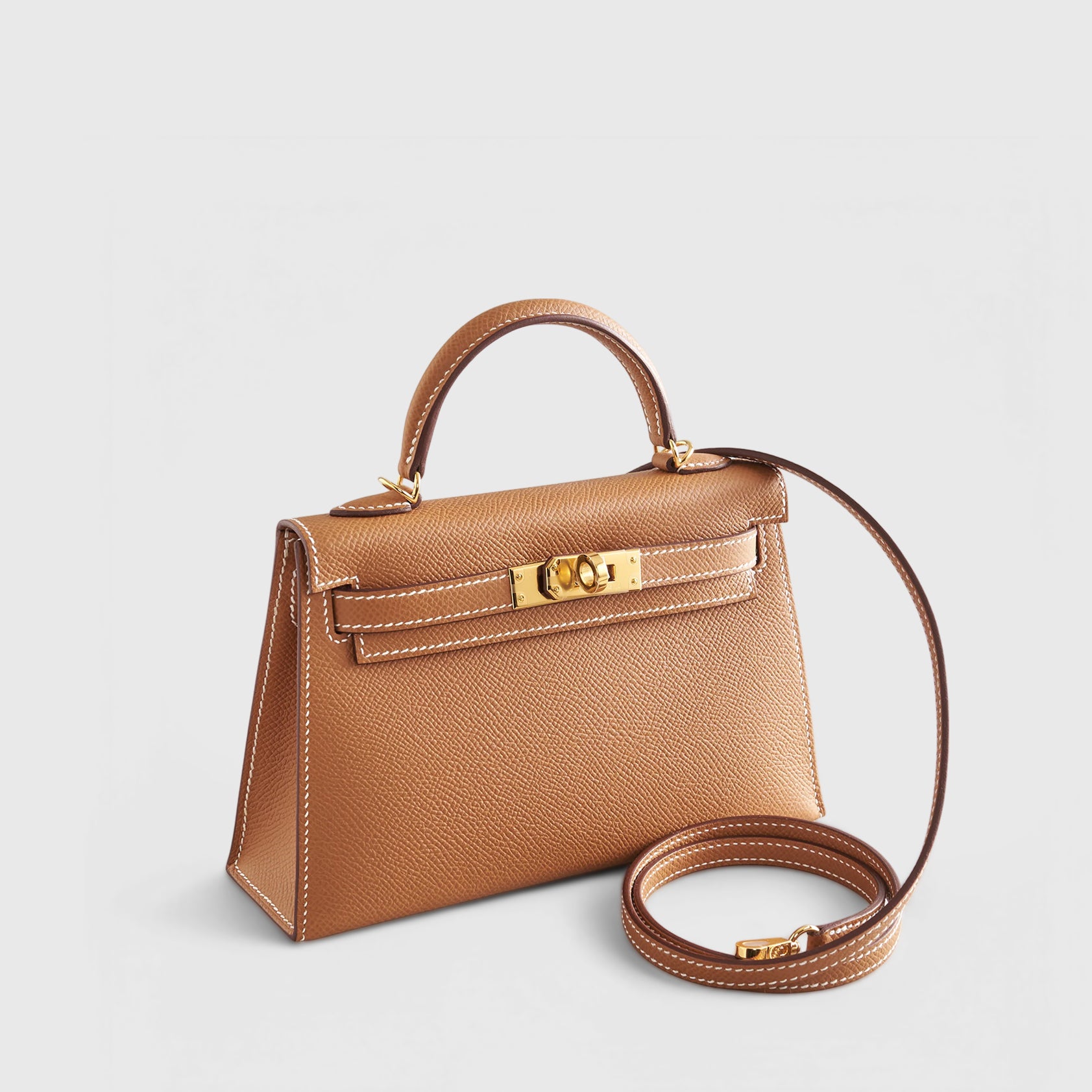 Hermès Kelly Mini Epsom Gold Sellier Gold Hardware - eliteUSA