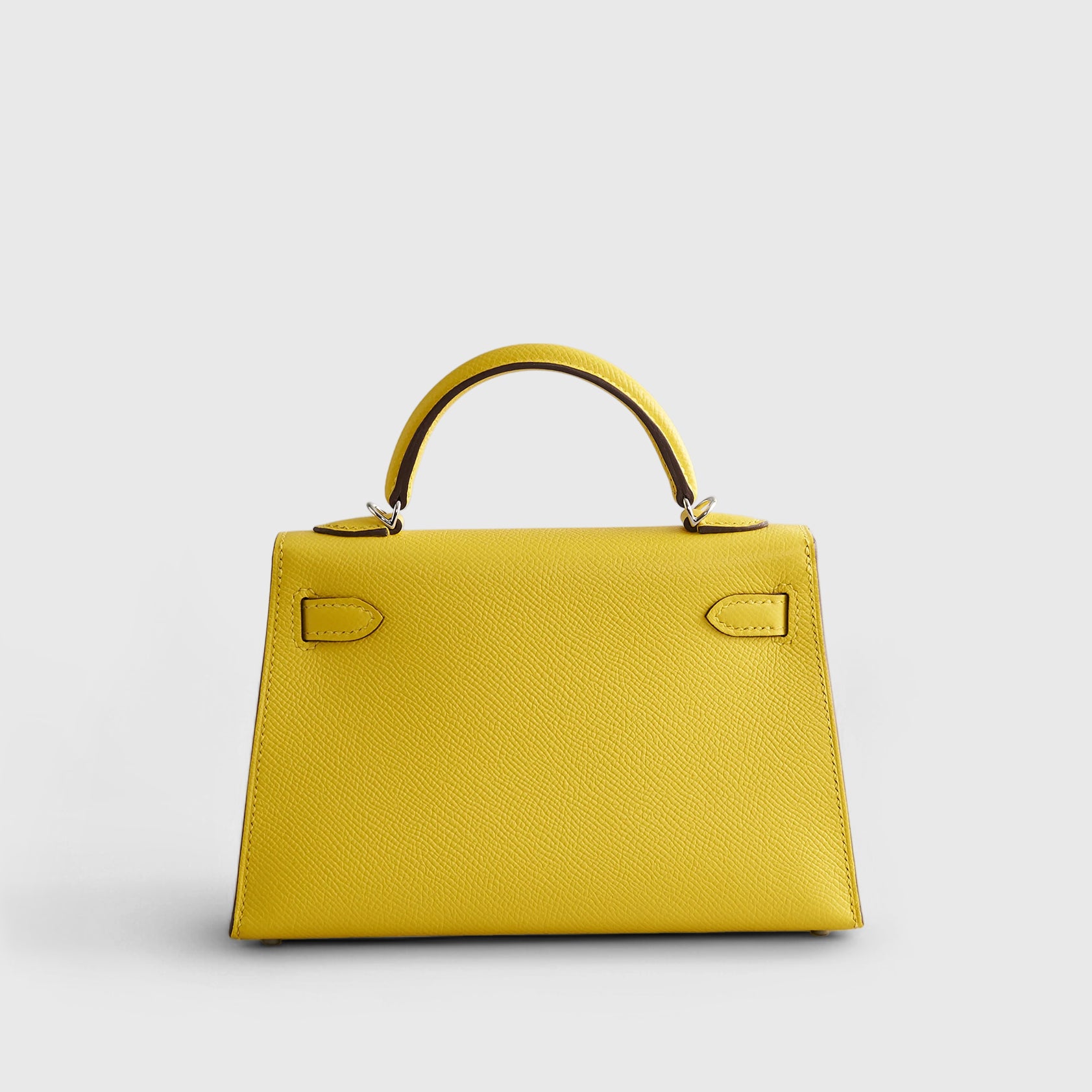 Hermès Kelly Mini Epsom Jaune de Naples Palladium Hardware - eliteUSA