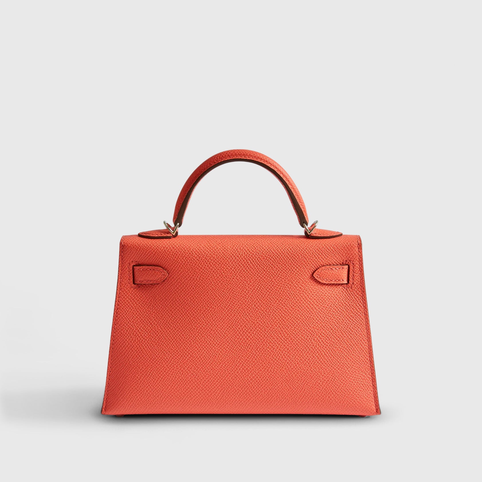 Hermès Kelly Mini Epsom Rose Texas Palladium Hardware with Gold/White Strap