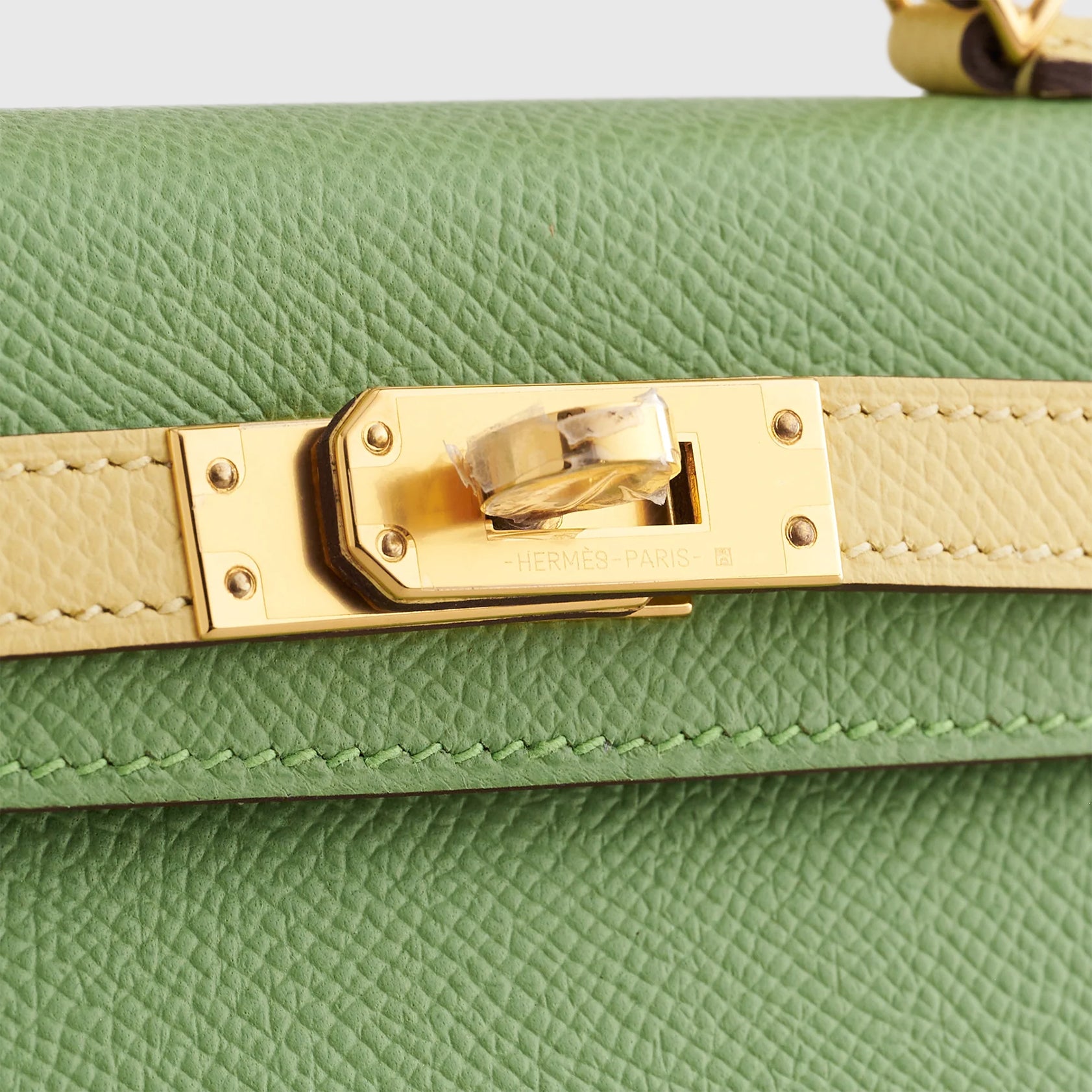 Hermès Kelly Mini Epsom Vert Criquet/Jaune Poussin Sellier HSS Gold Hardware - eliteUSA