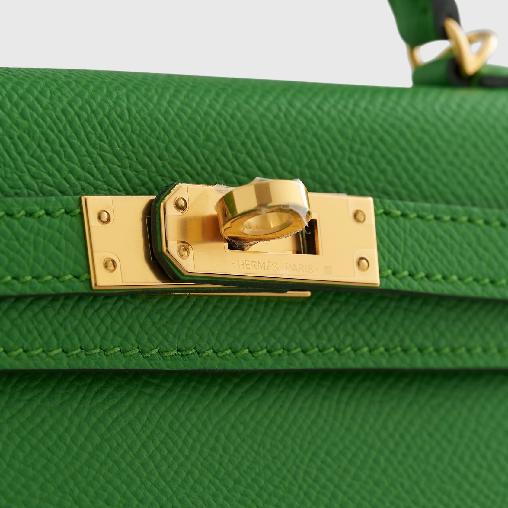 Hermès Kelly Mini Epsom Vert Yucca Sellier Gold Hardware - eliteUSA