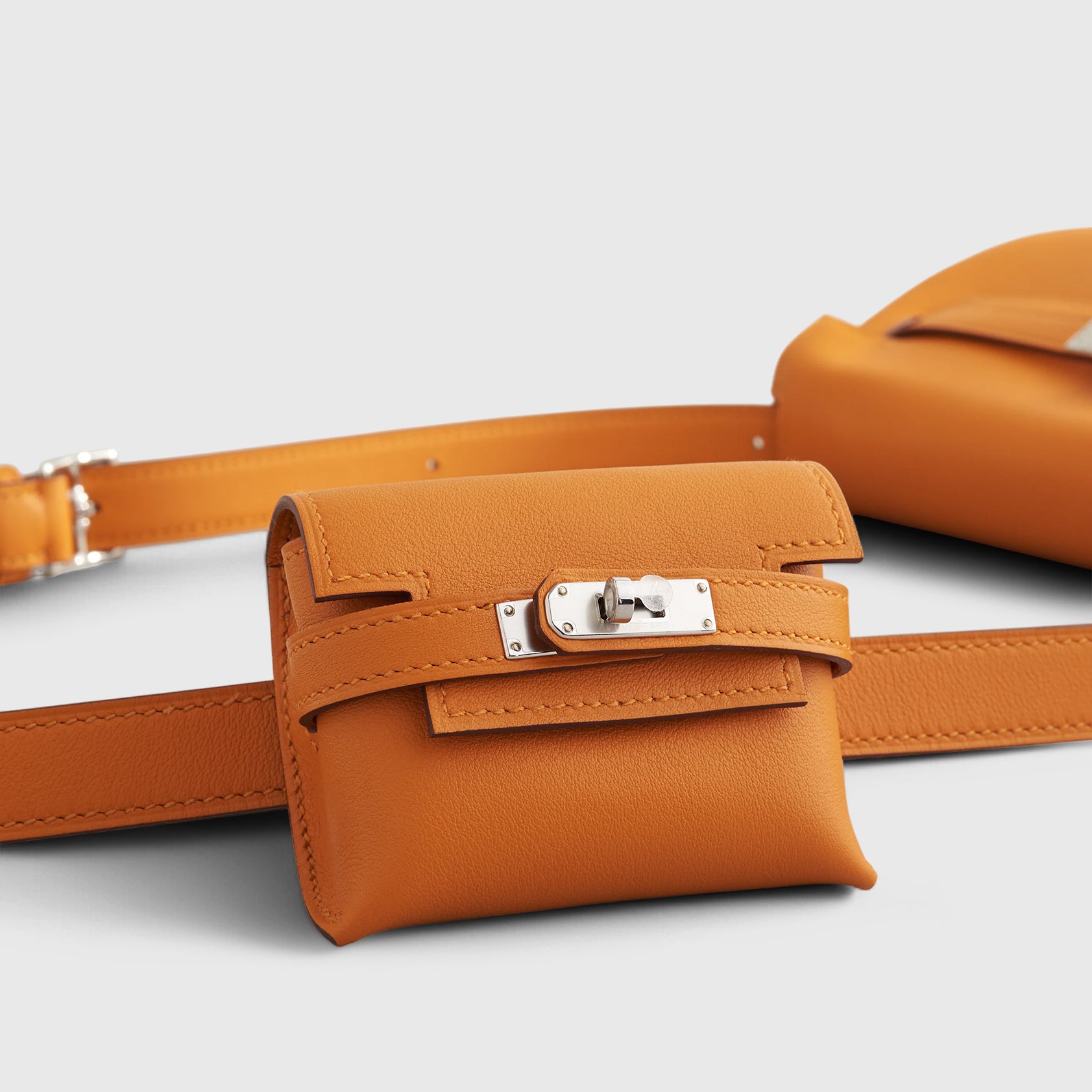 Hermès Kelly Moove Swift Apricot Palladium Hardware