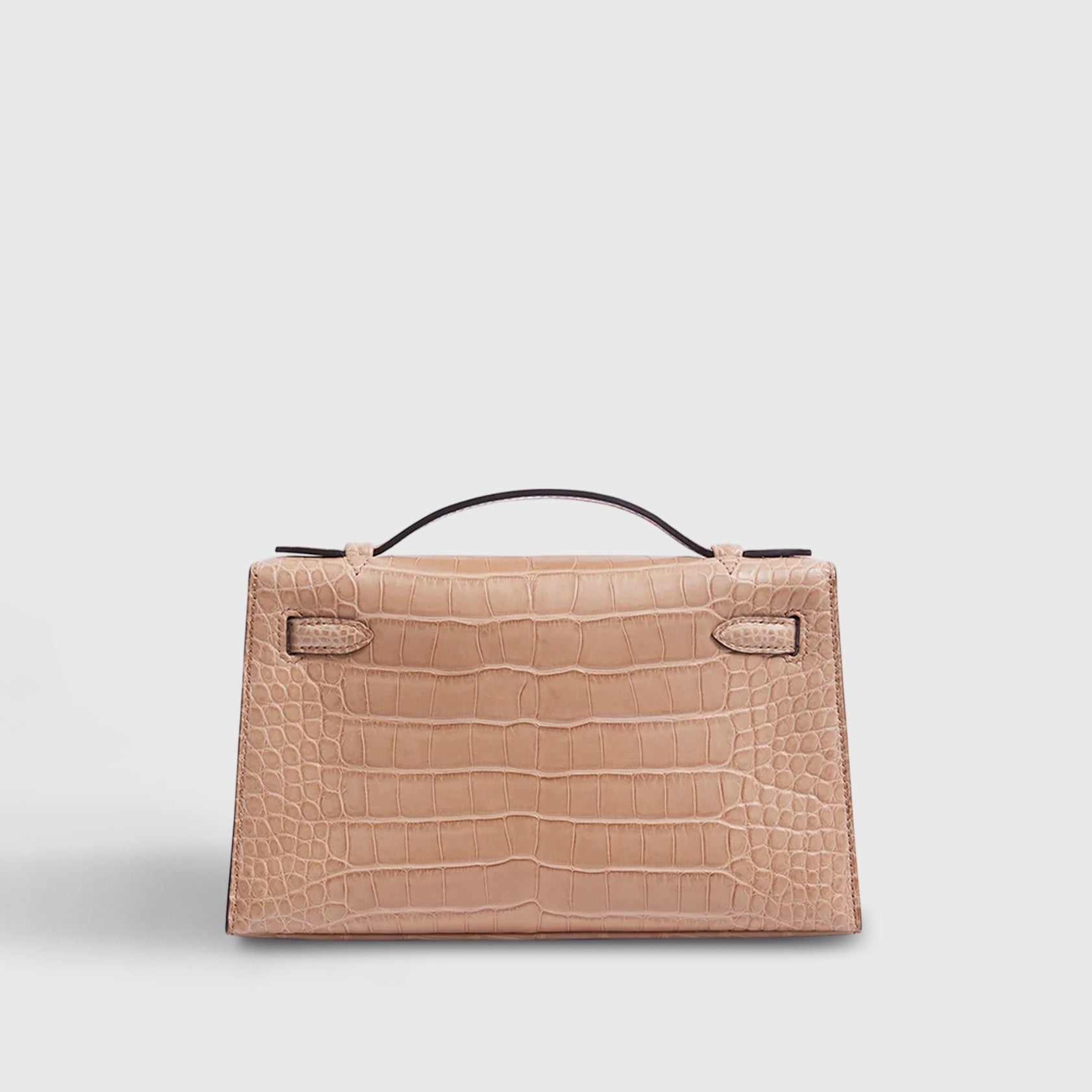 Hermès Kelly Pochette Alligator Chai Matte Gold Hardware