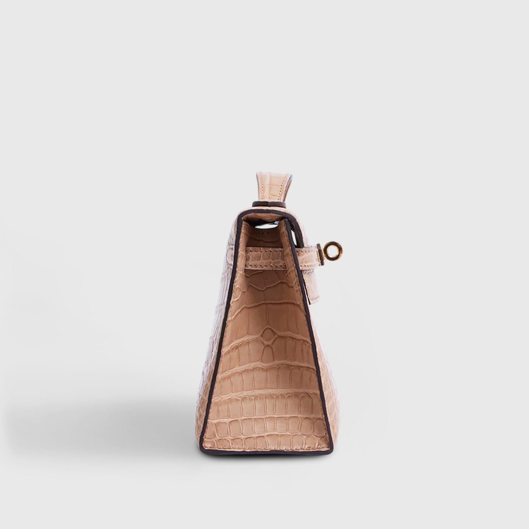 Hermès Kelly Pochette Alligator Chai Matte Gold Hardware