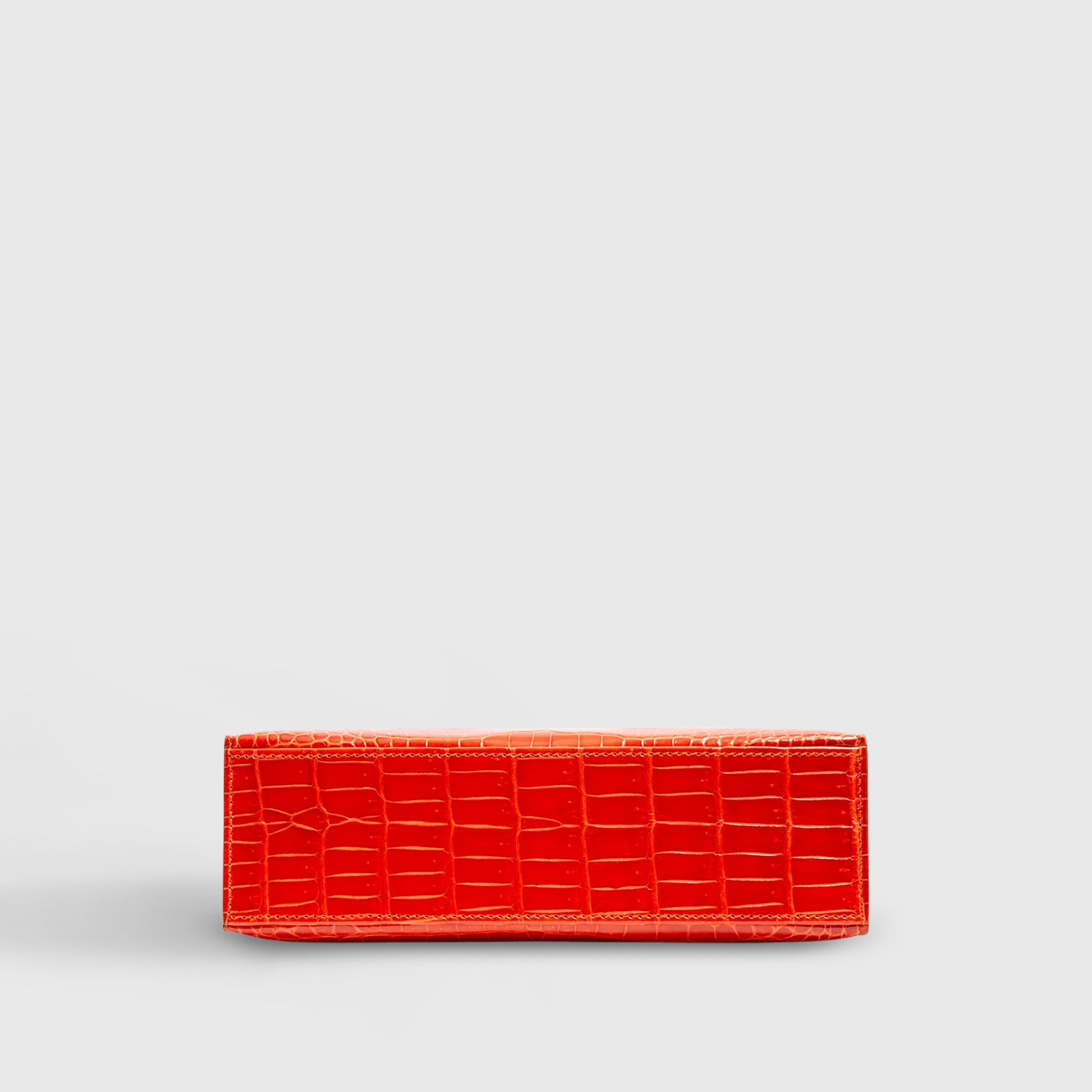 Hermès Kelly Pochette Mini Croc Sanguine Gold Hardware