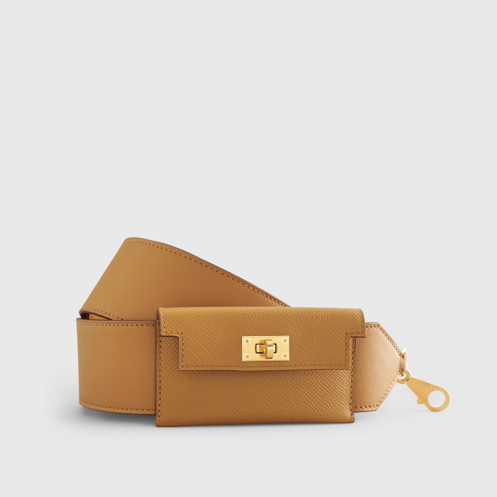 Hermès Kelly Pocket Shoulder Strap 105mm Swift Sesame/Sesame Gold Hardware - eliteUSA