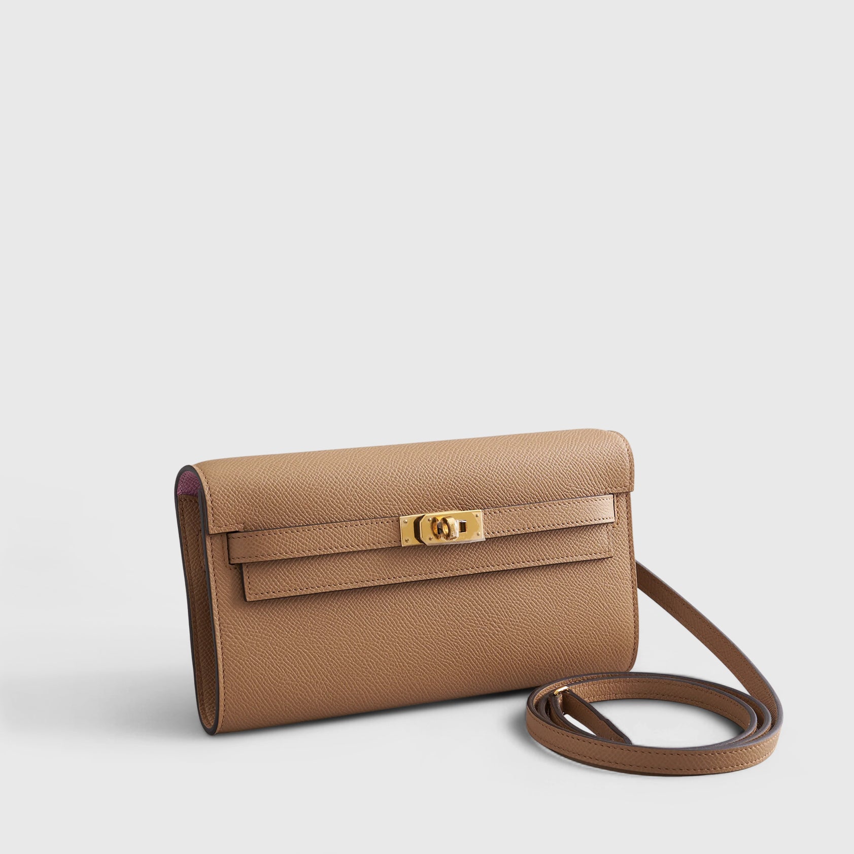Hermès Kelly To Go Epsom Biscuit/Mauve Sylvester Gold Hardware - eliteUSA