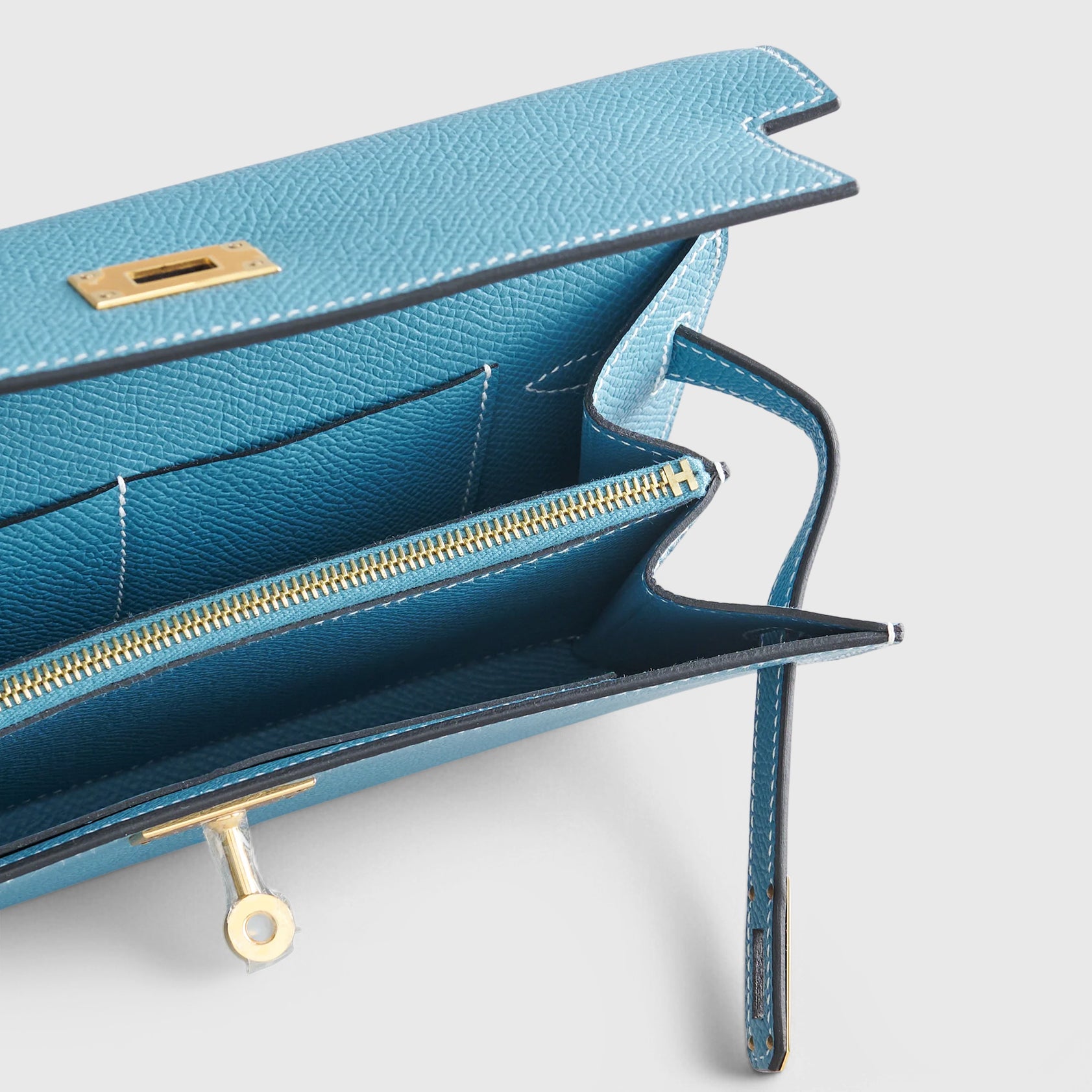 Hermès Kelly To Go Epsom Blue Jean Gold Hardware - eliteUSA