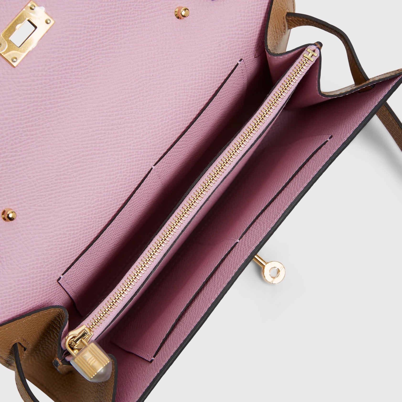 Hermès Kelly To Go Epsom Chai/Mauve Sylvester Gold Hardware