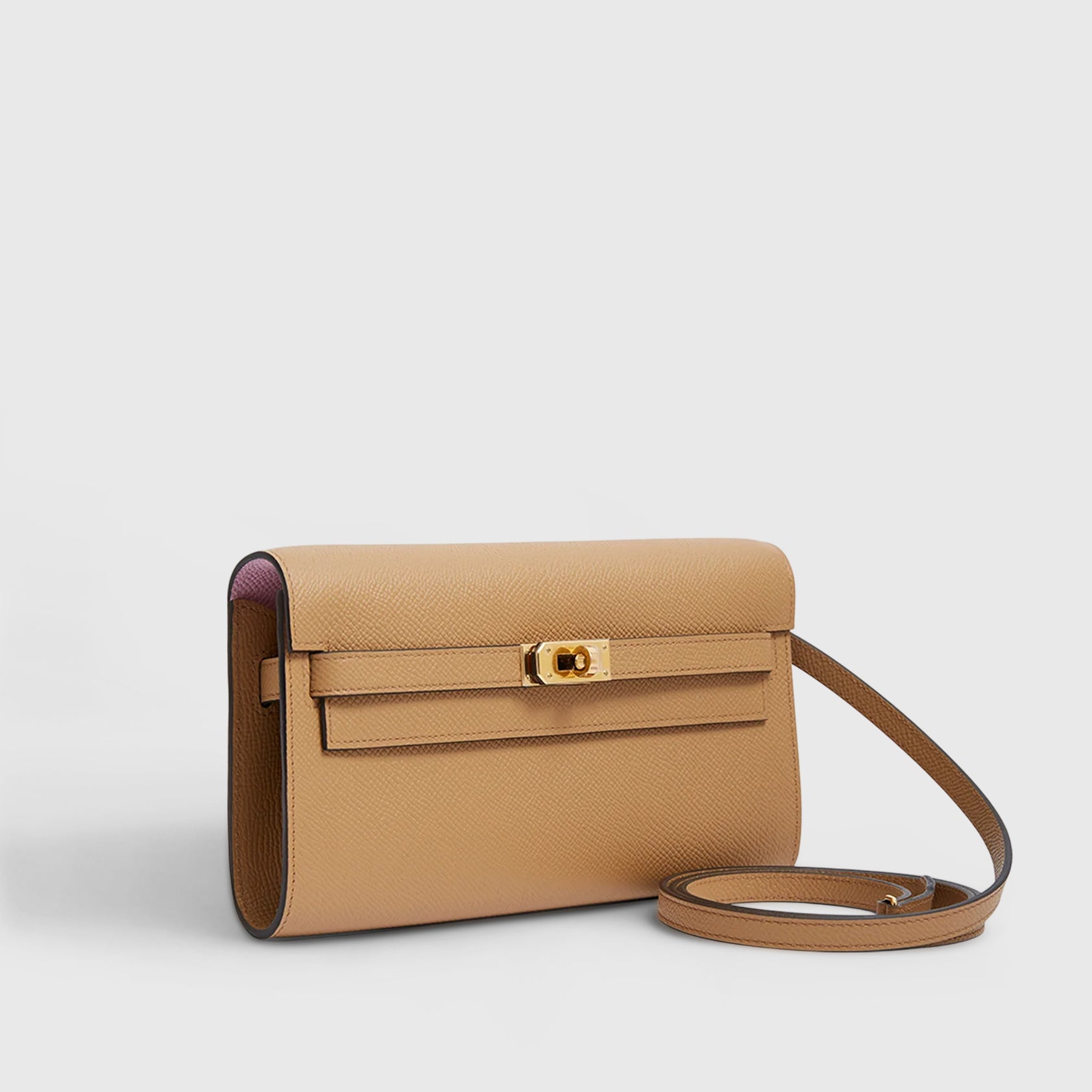 Hermès Kelly To Go Epsom Chai/Mauve Sylvester Gold Hardware